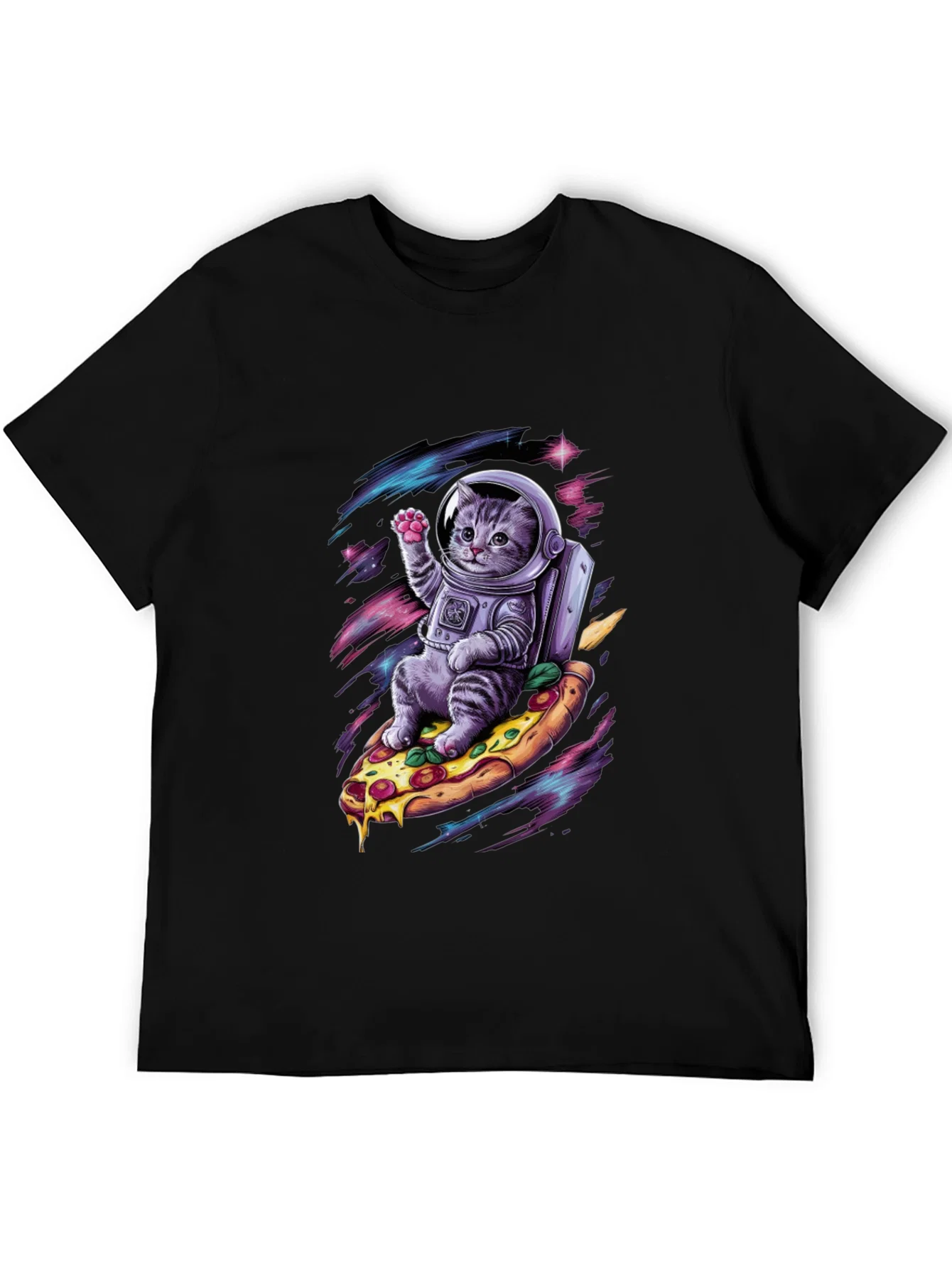 Rebbecca Astronaut Cat Pizza T-Shirt