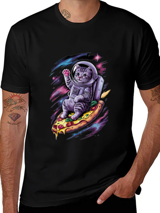 Rebbecca Astronaut Cat Pizza T-Shirt