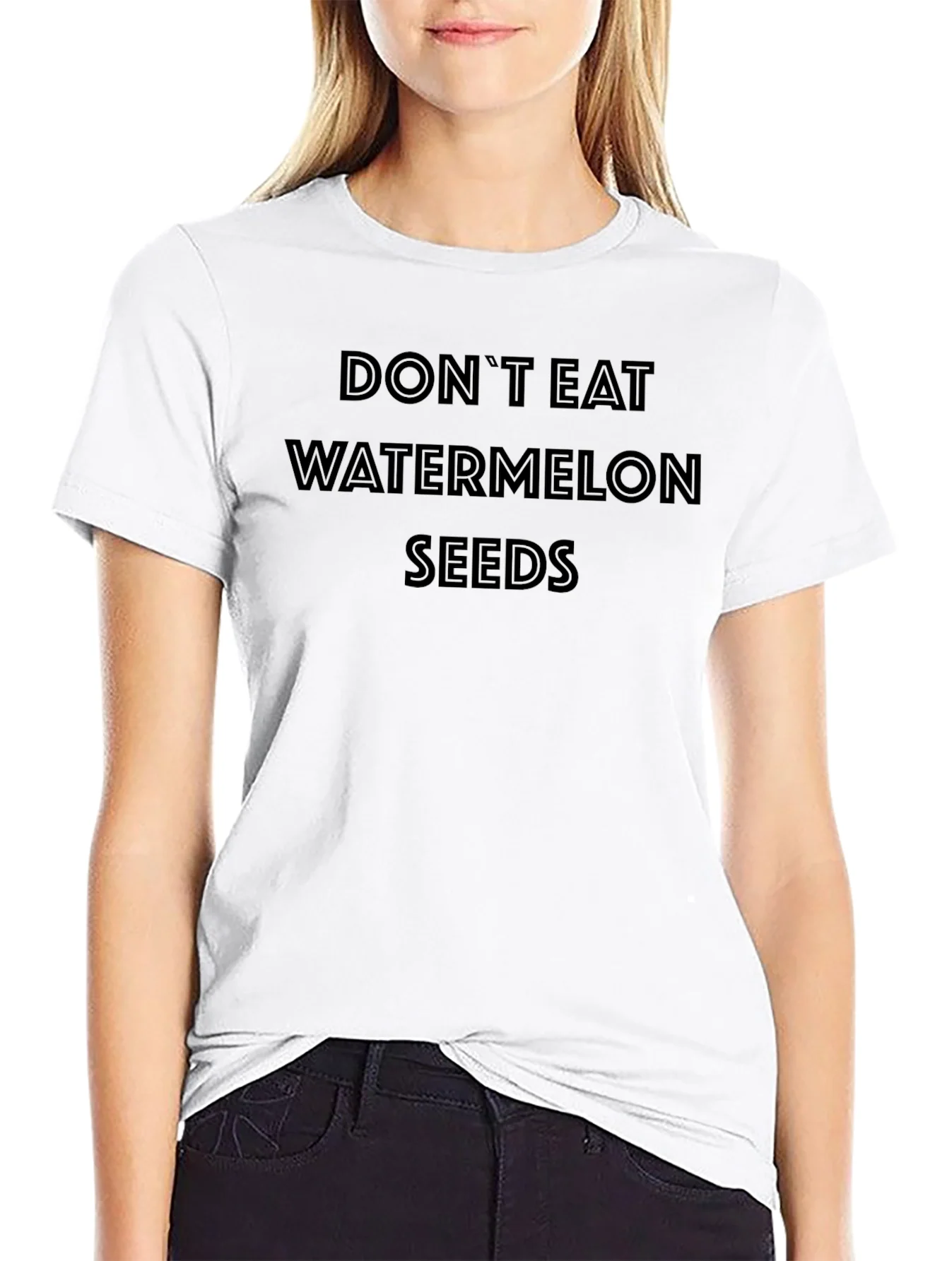 Camiseta Negra: No Comas Semillas de Sand¨ªa