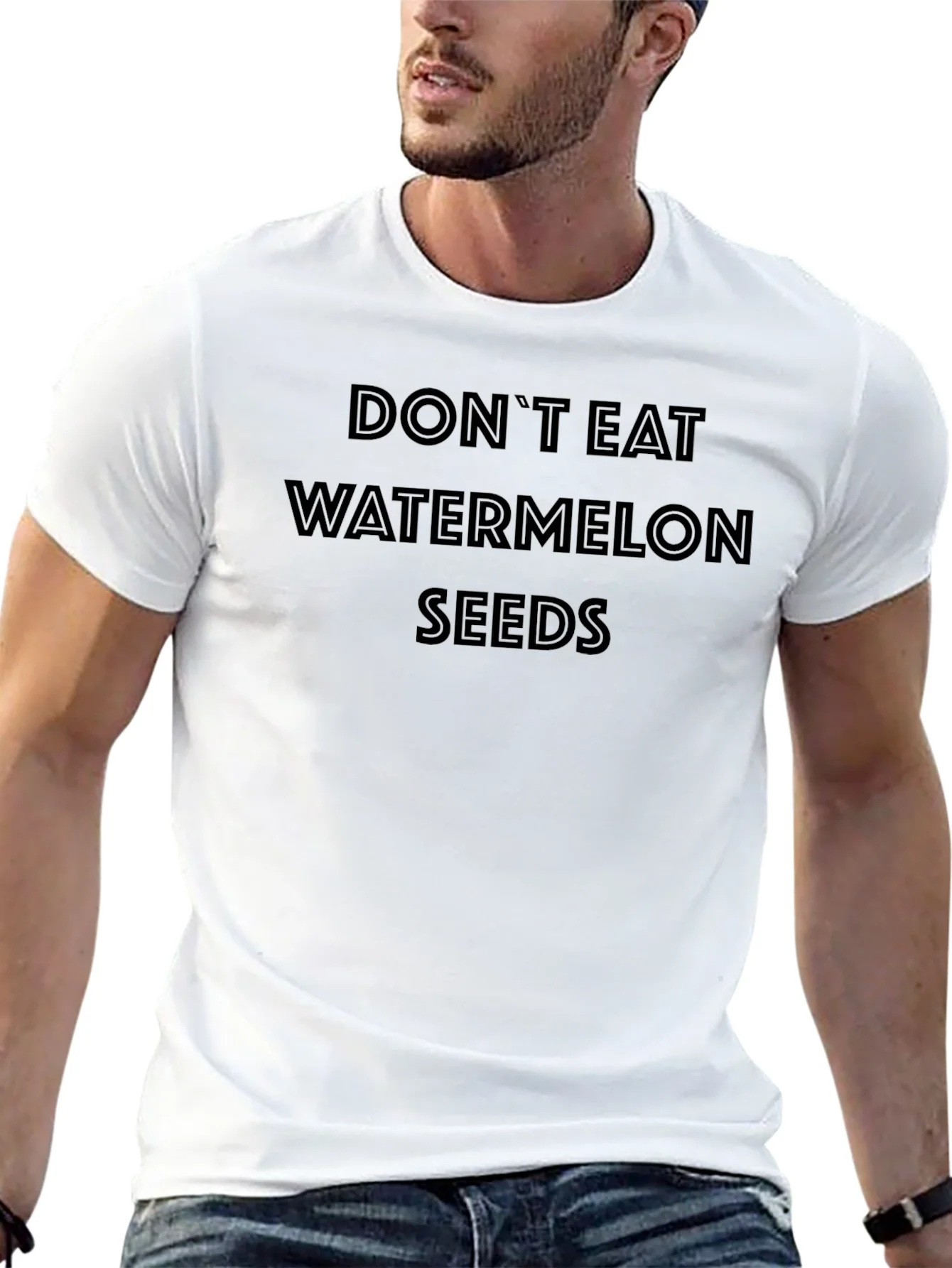 Camiseta Negra: No Comas Semillas de Sand¨ªa