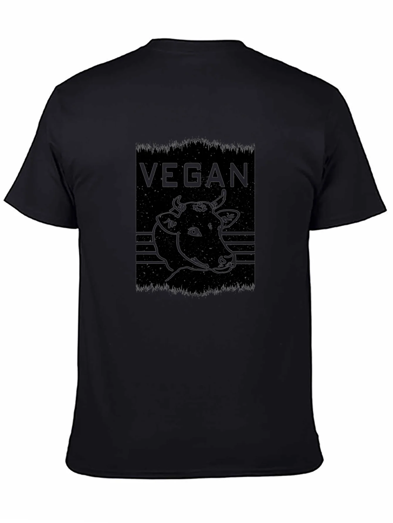 Rebbecca Vegan Cow Graphic Tee - Black