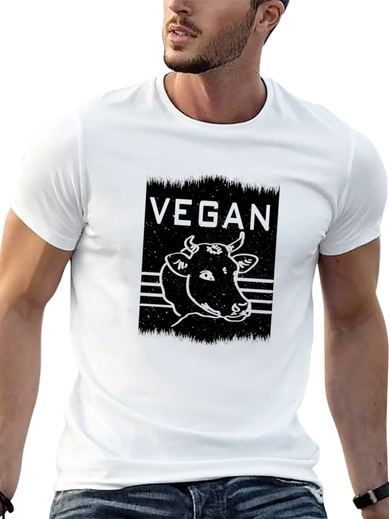 Rebbecca Vegan Cow Graphic Tee - Black