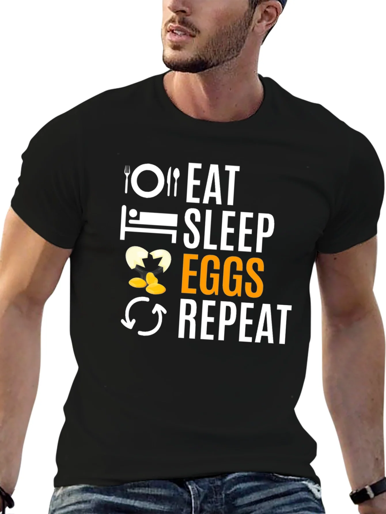 Camiseta Eat Sleep Eggs Repeat
