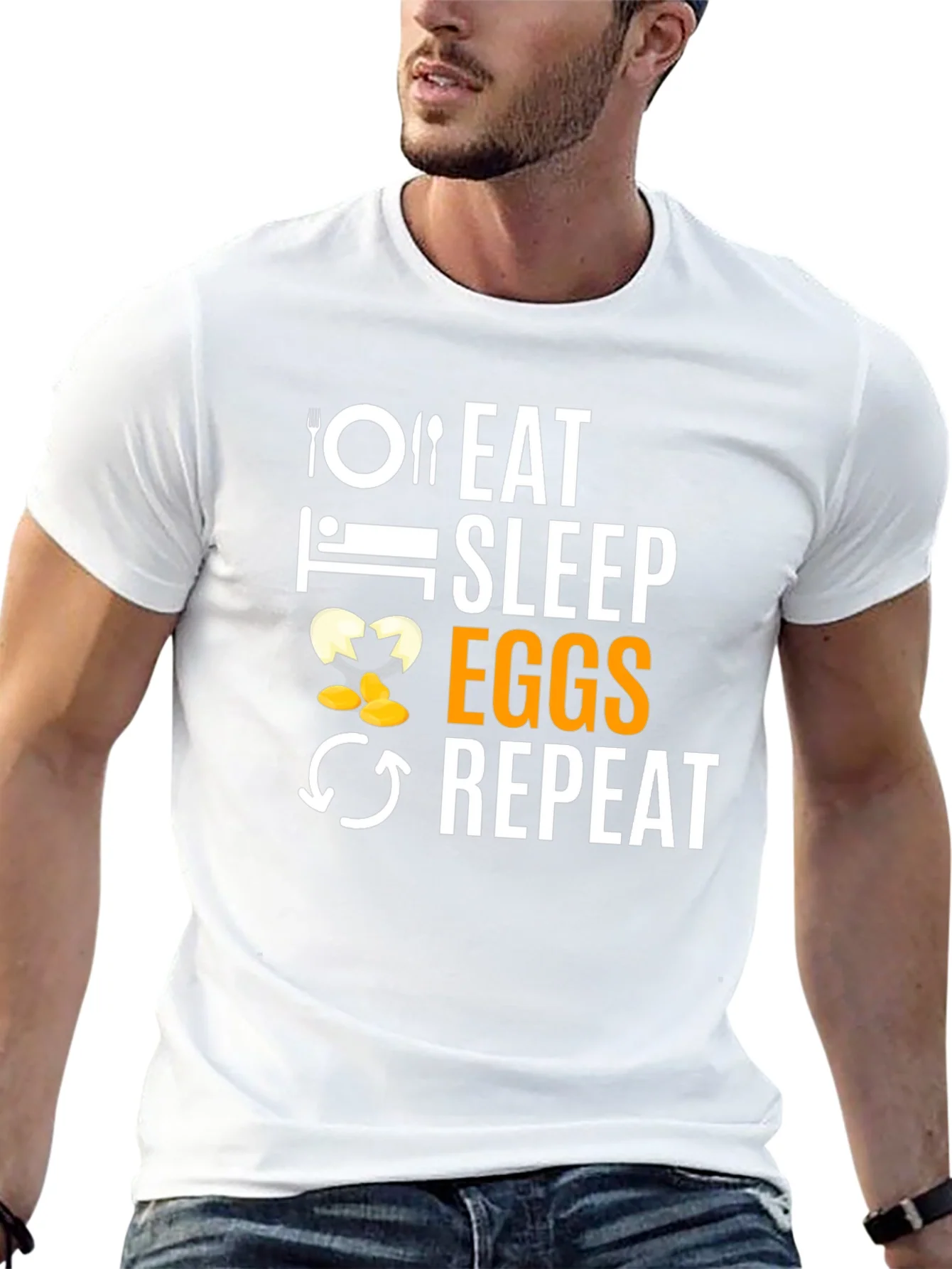 Camiseta Eat Sleep Eggs Repeat