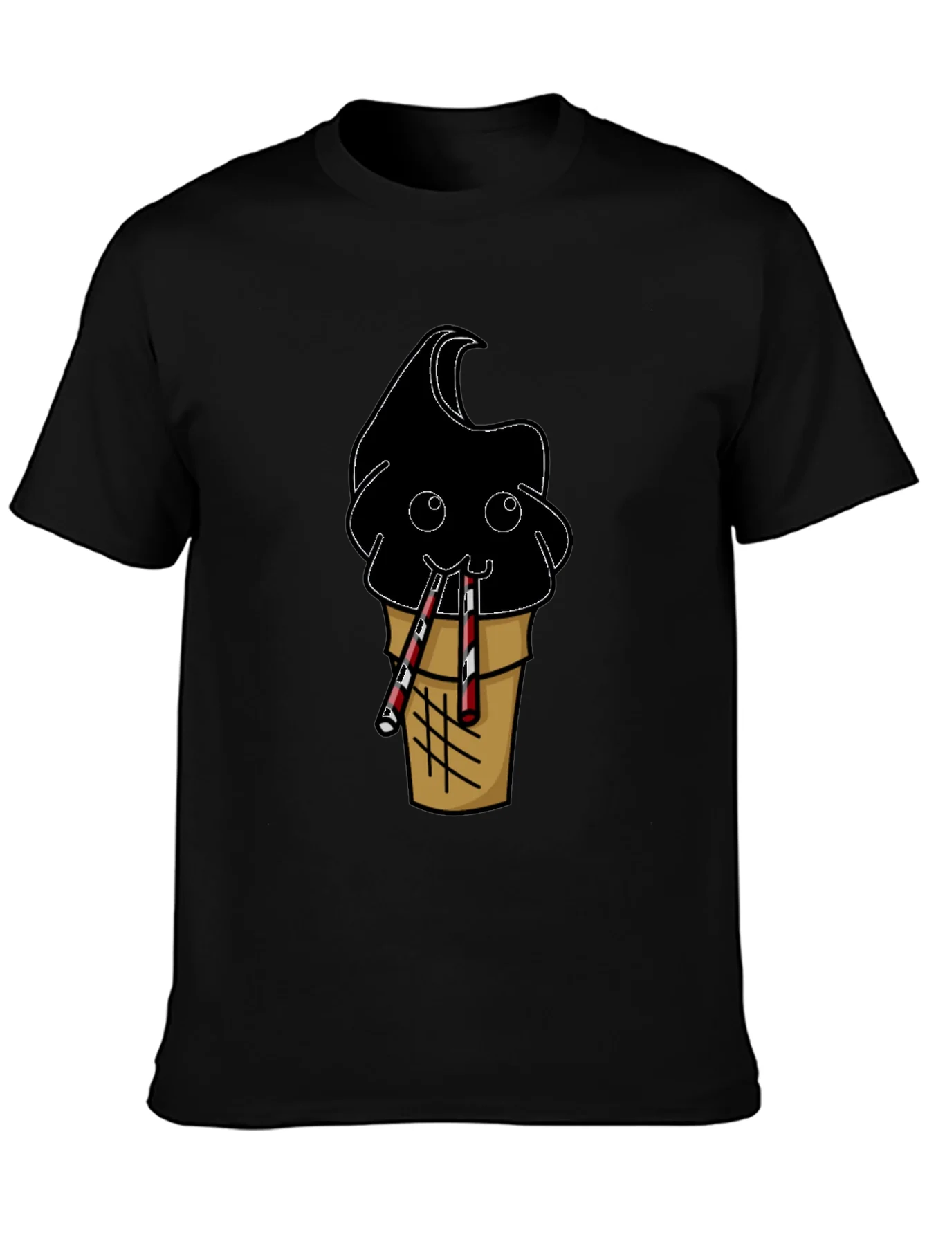 Rebbecca Fun Black Ice Cream Cone Graphic Tee