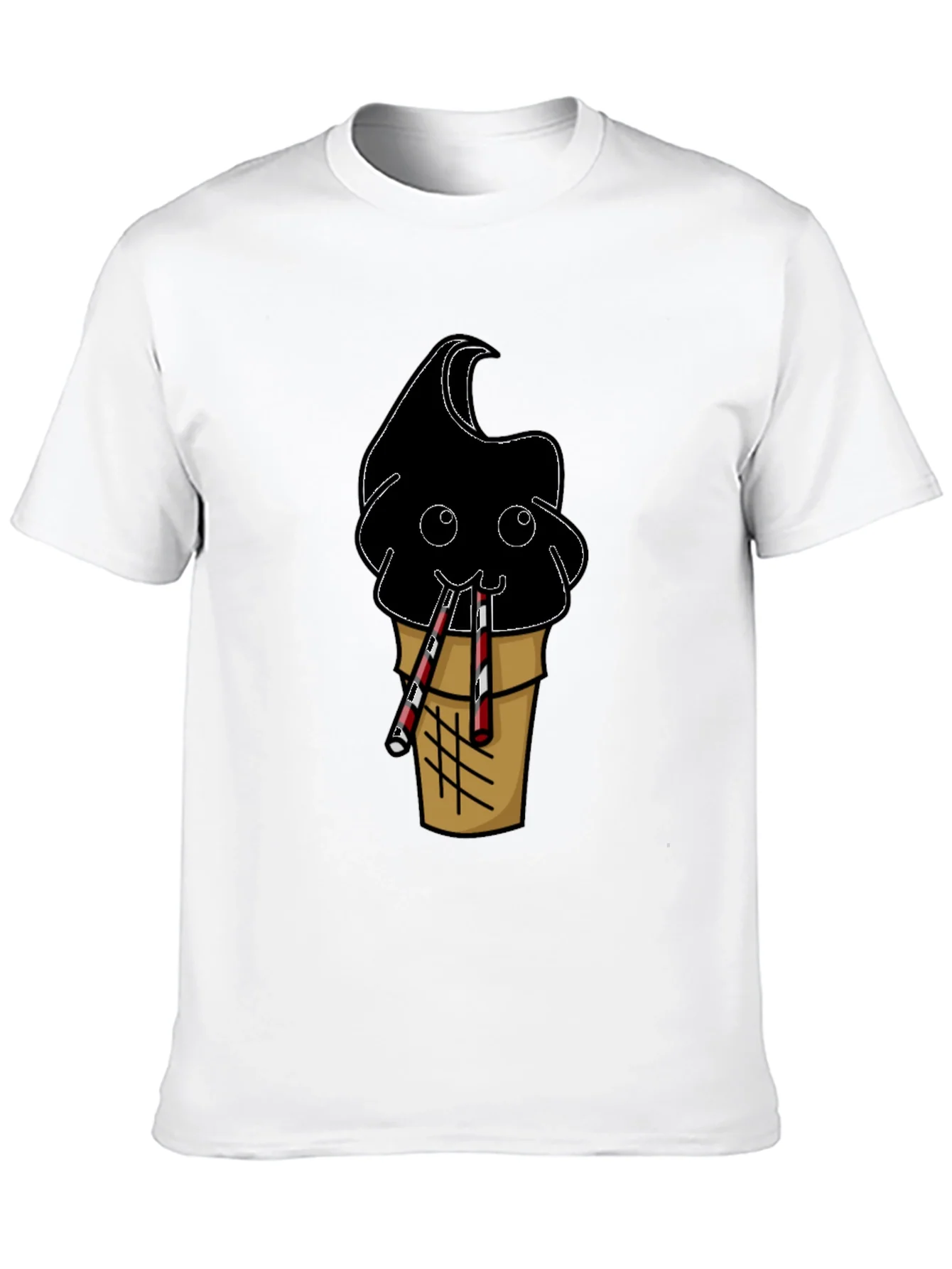 Rebbecca Fun Black Ice Cream Cone Graphic Tee