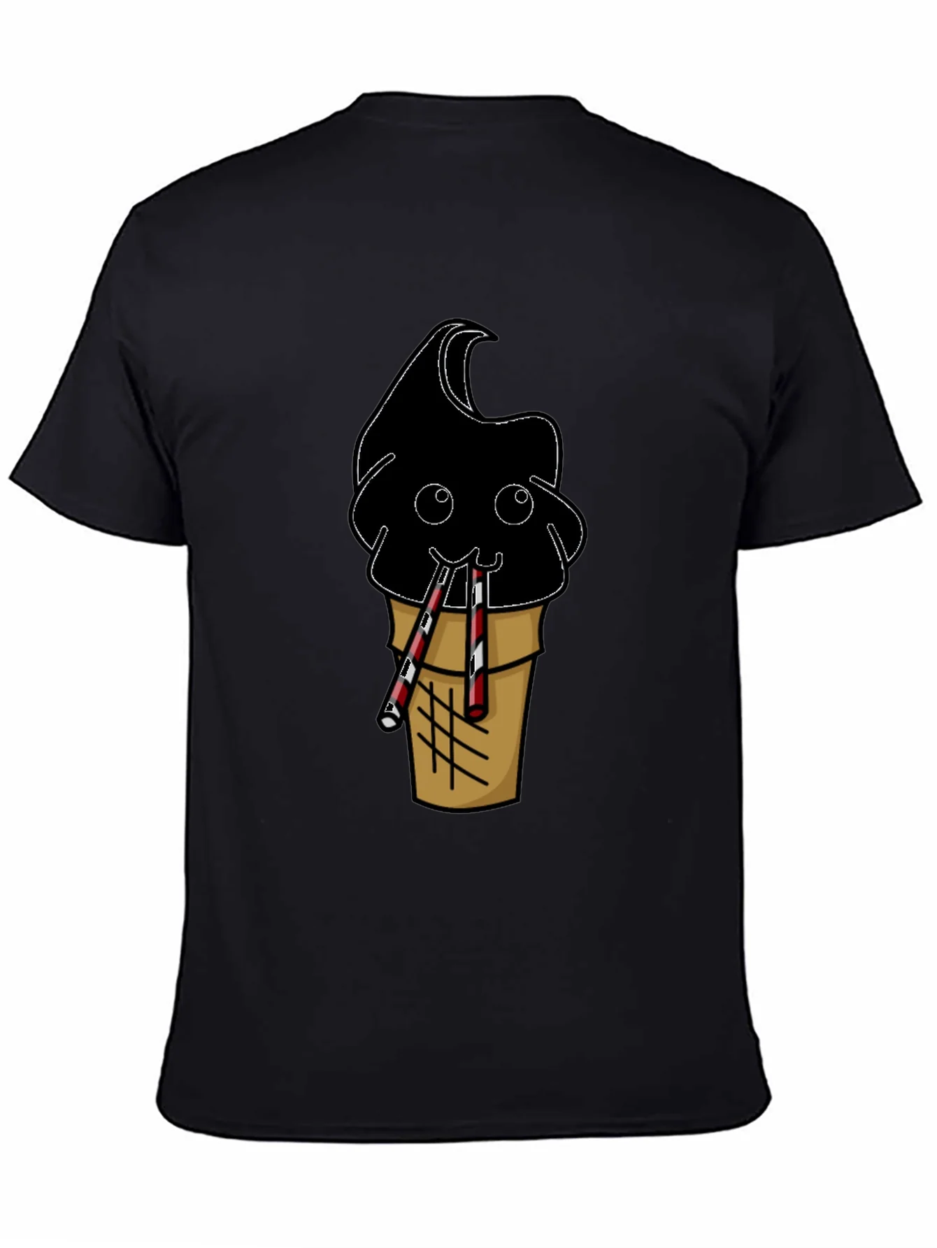 Rebbecca Fun Black Ice Cream Cone Graphic Tee