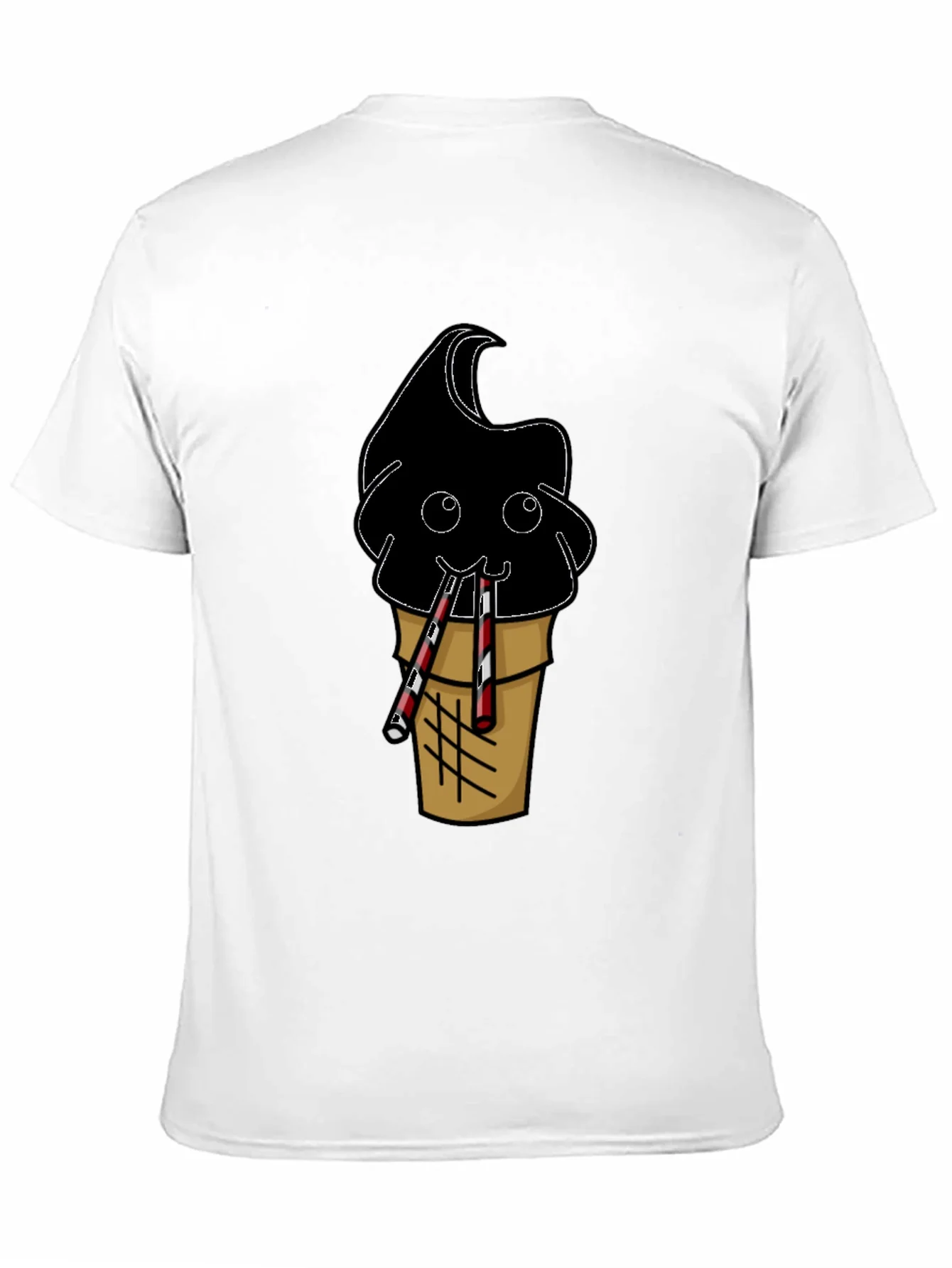 Rebbecca Fun Black Ice Cream Cone Graphic Tee