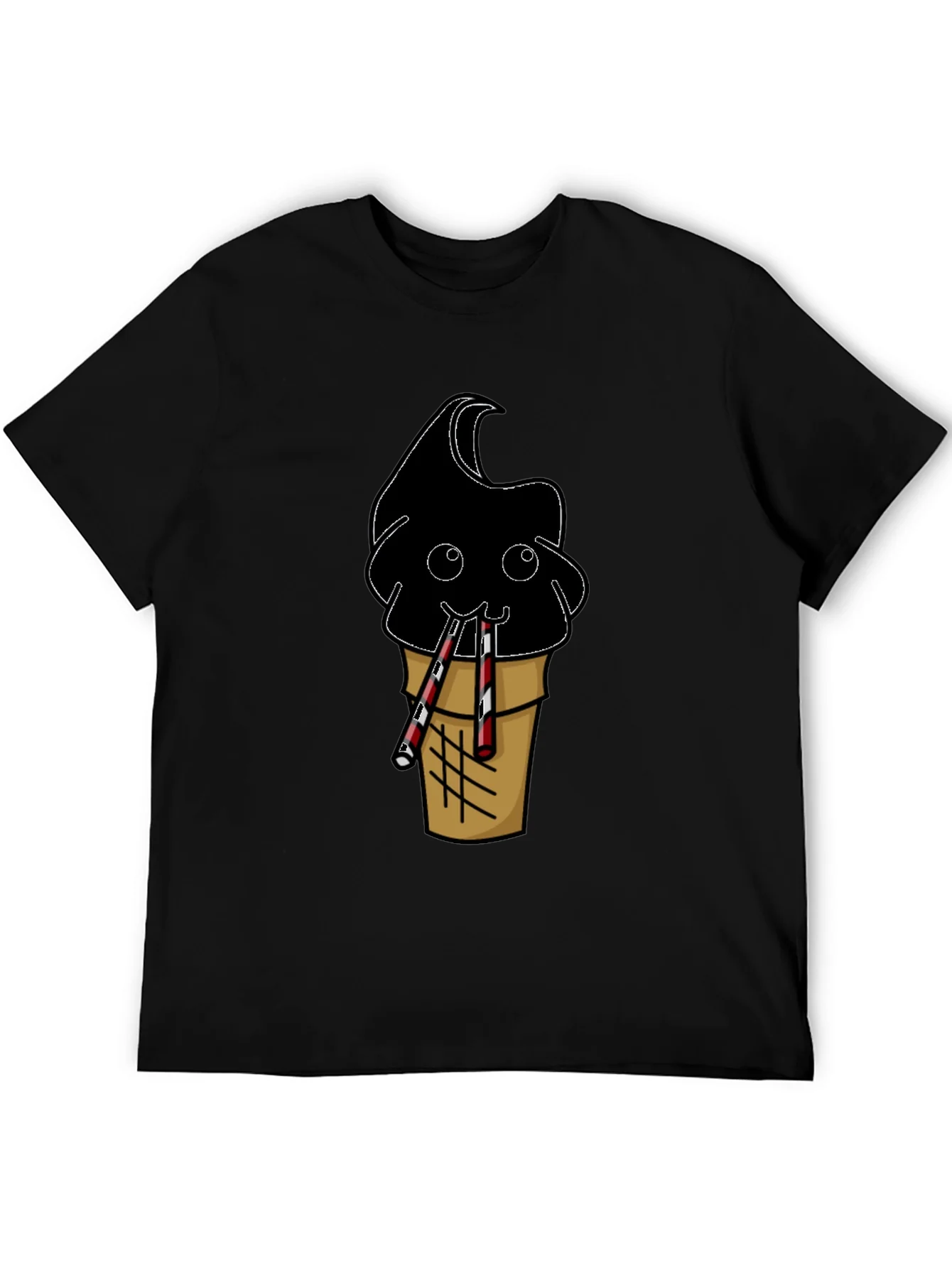 Rebbecca Fun Black Ice Cream Cone Graphic Tee