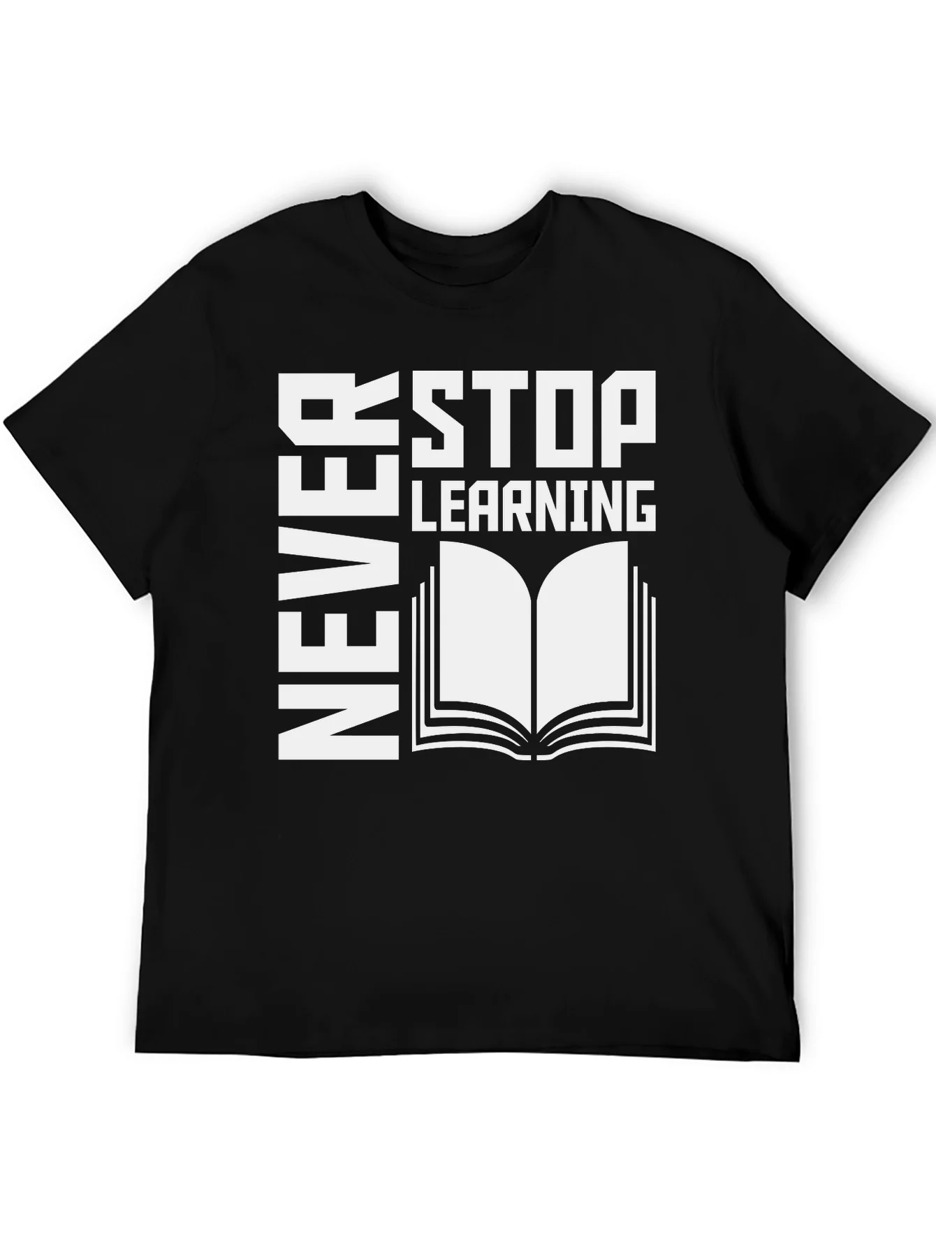 Camiseta Negra Nunca Dejes de Aprender