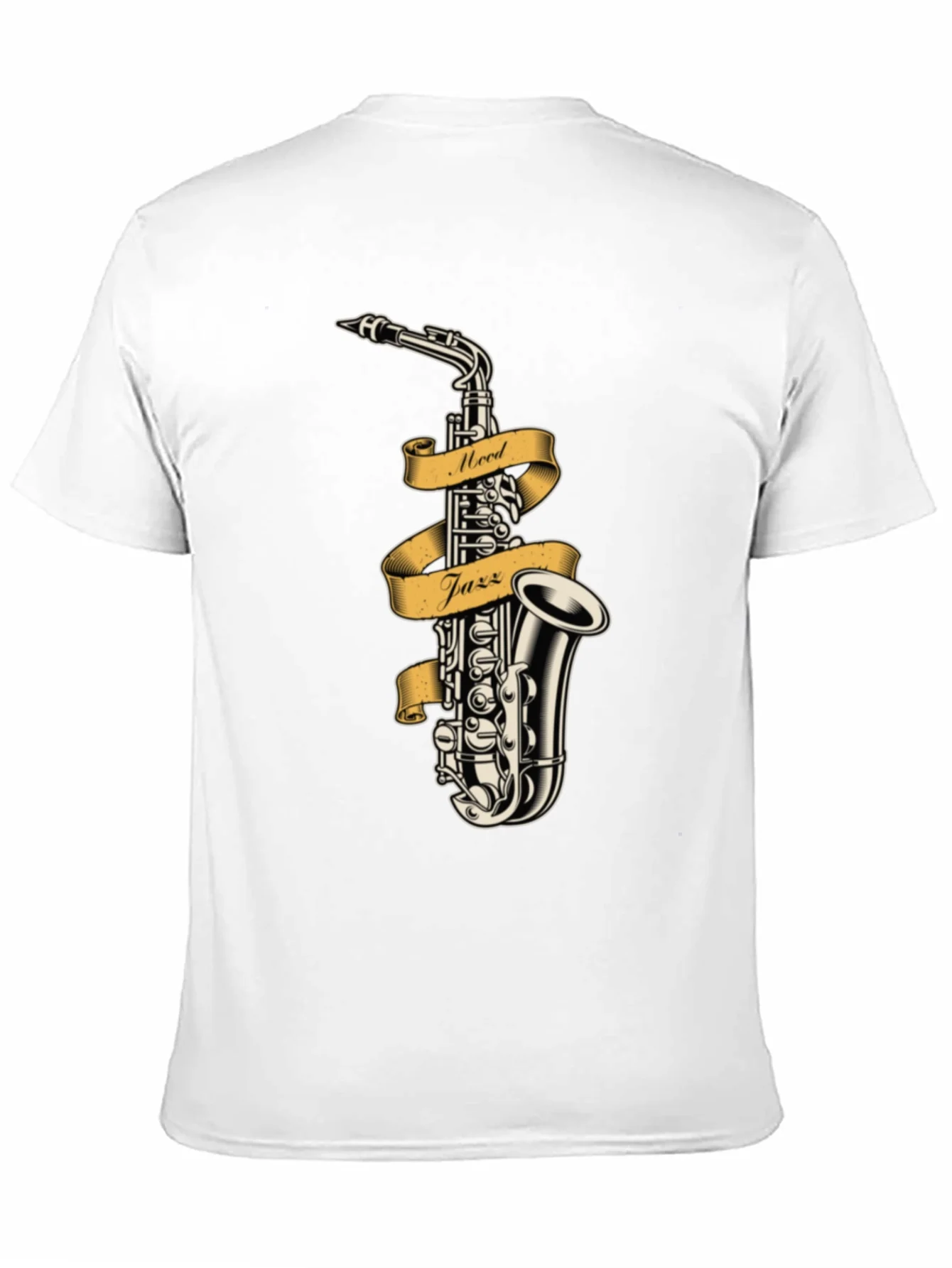 Camiseta Negra con Dise?o de Saxof¨®n Mood Jazz