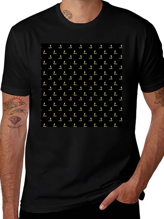 Rebbecca Novelty Snake Pattern Black T-Shirt