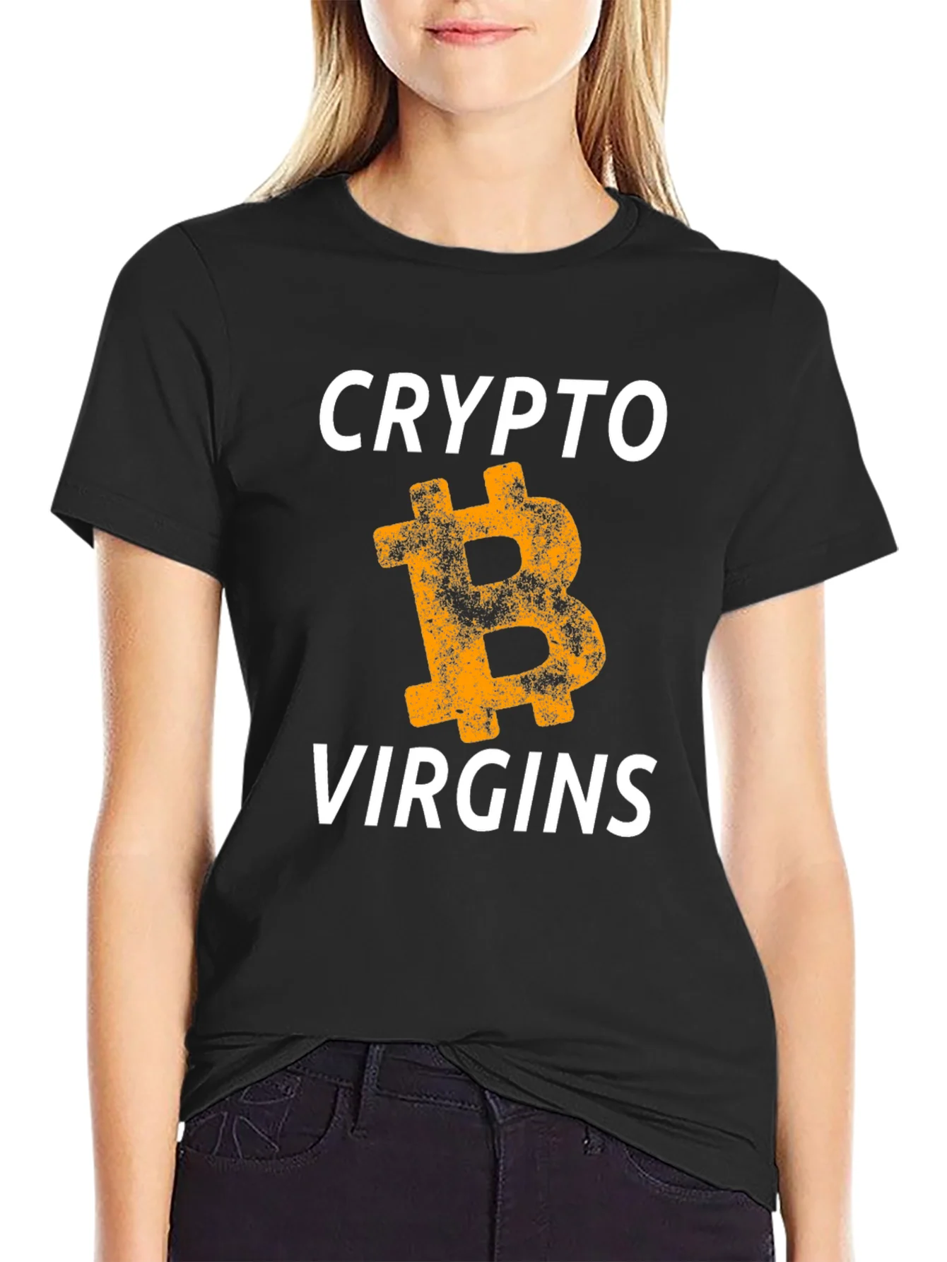 Camiseta Negra Crypto Virgins Bitcoin