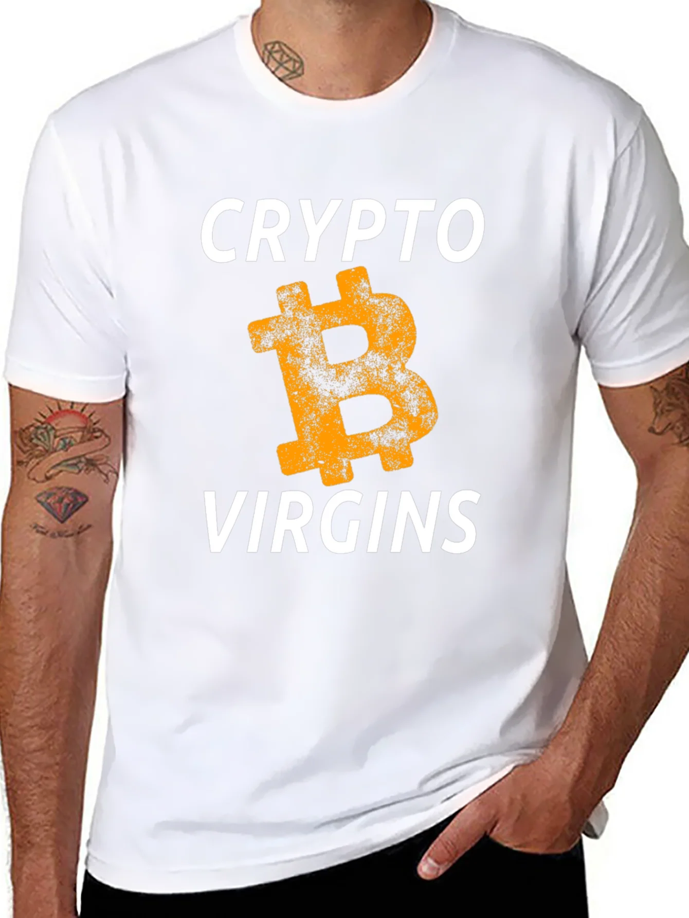 Camiseta Negra Crypto Virgins Bitcoin