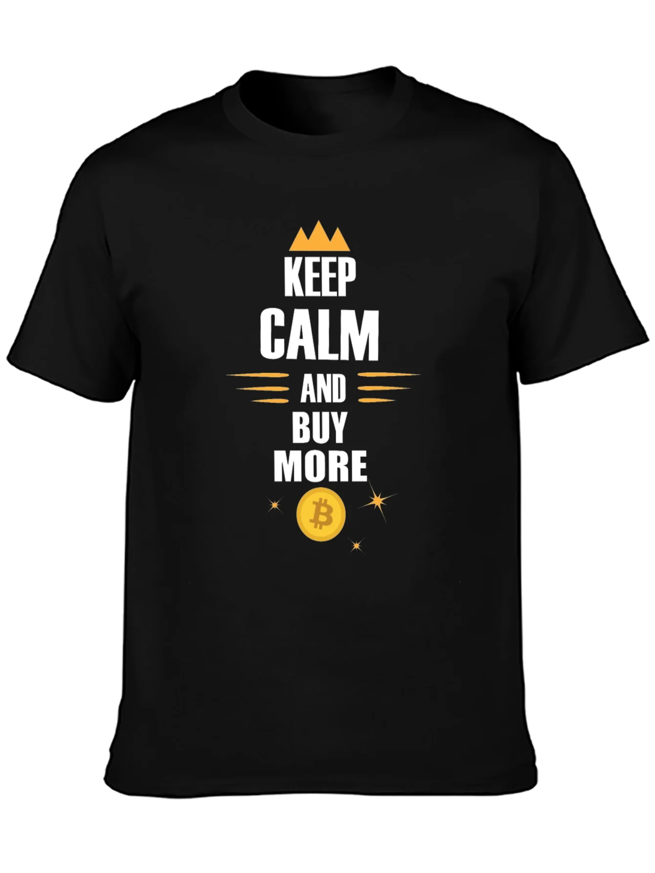 Camiseta Negra Bitcoin: Keep Calm and Buy More