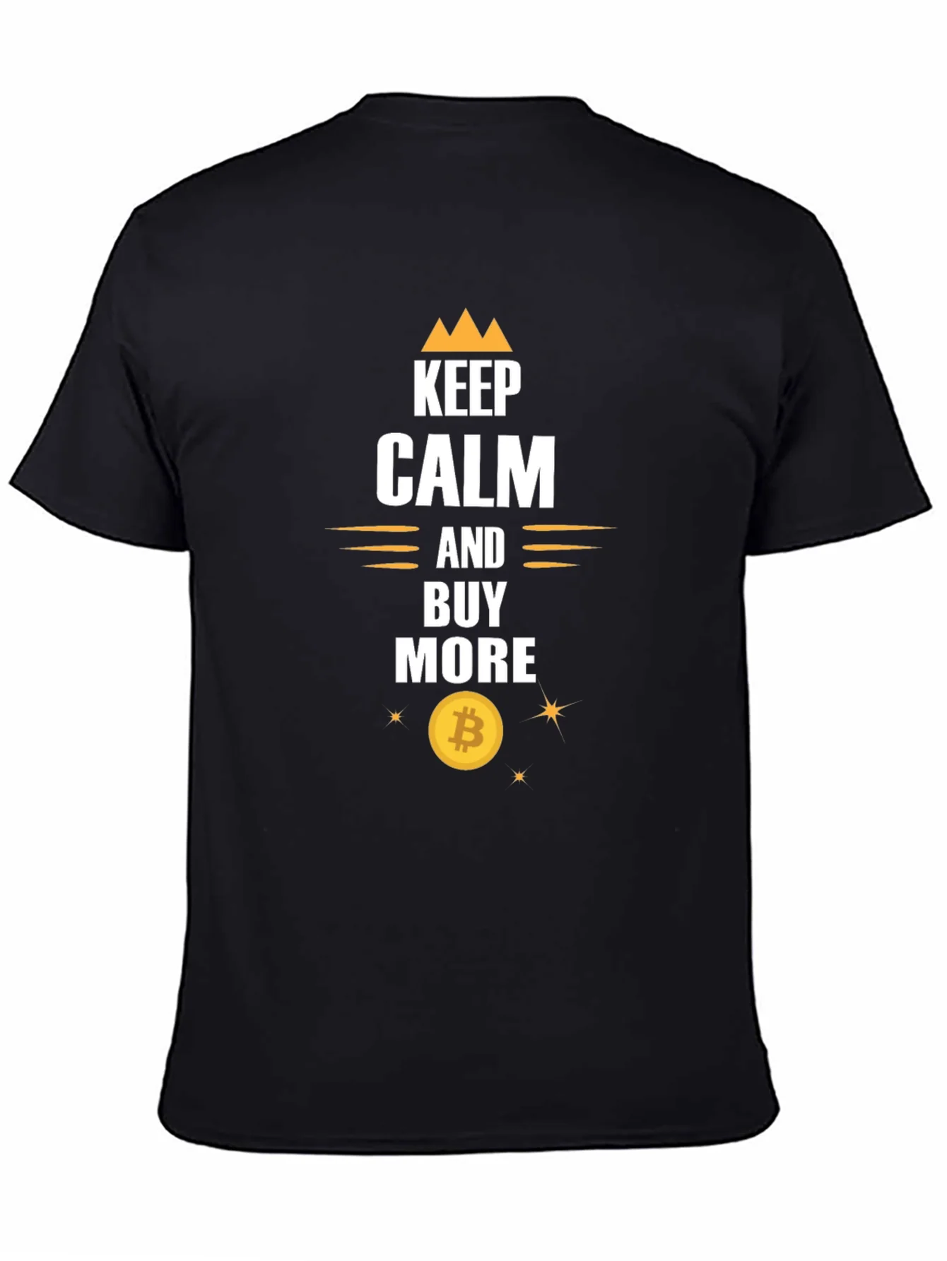 Camiseta Negra Bitcoin: Keep Calm and Buy More