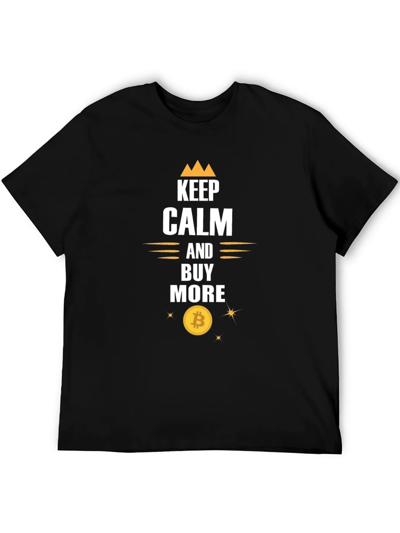 Camiseta Negra Bitcoin: Keep Calm and Buy More