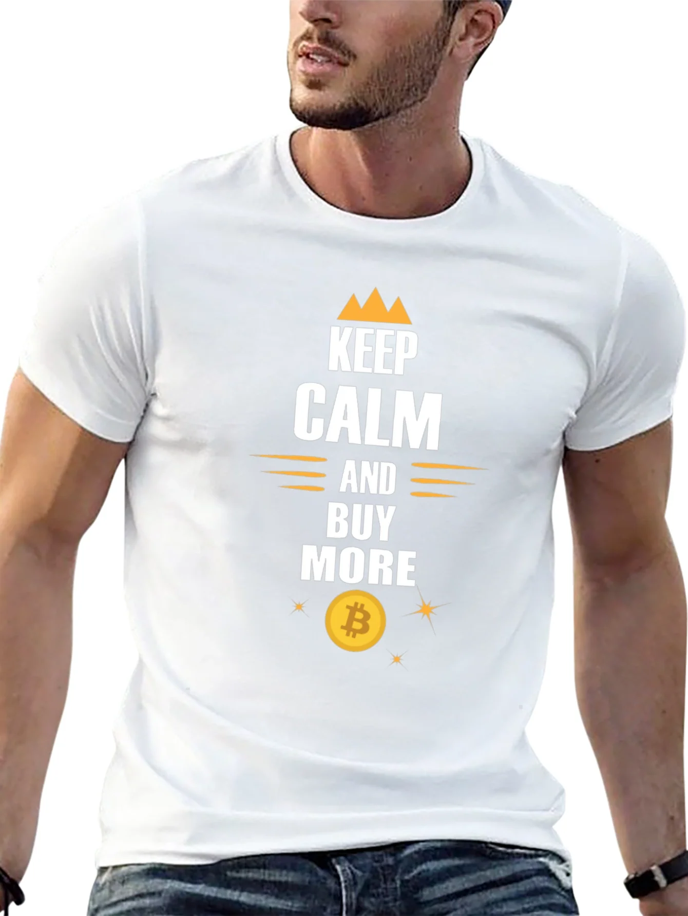 Camiseta Negra Bitcoin: Keep Calm and Buy More