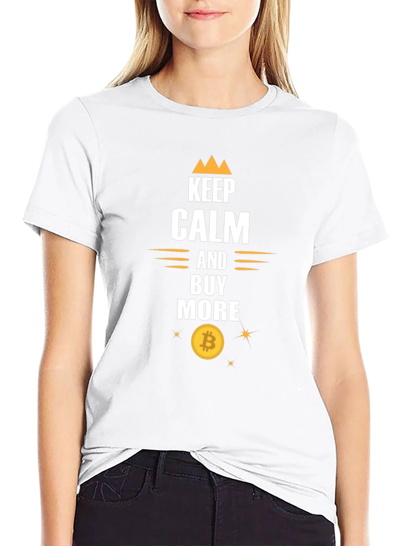 Camiseta Negra Bitcoin: Keep Calm and Buy More