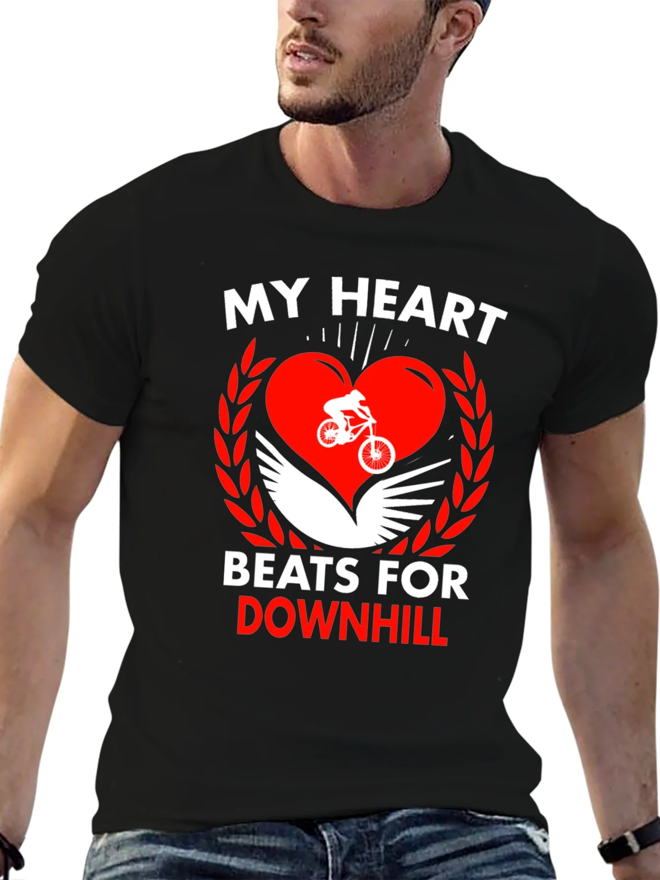 Camiseta Negra Coraz¨®n Downhill
