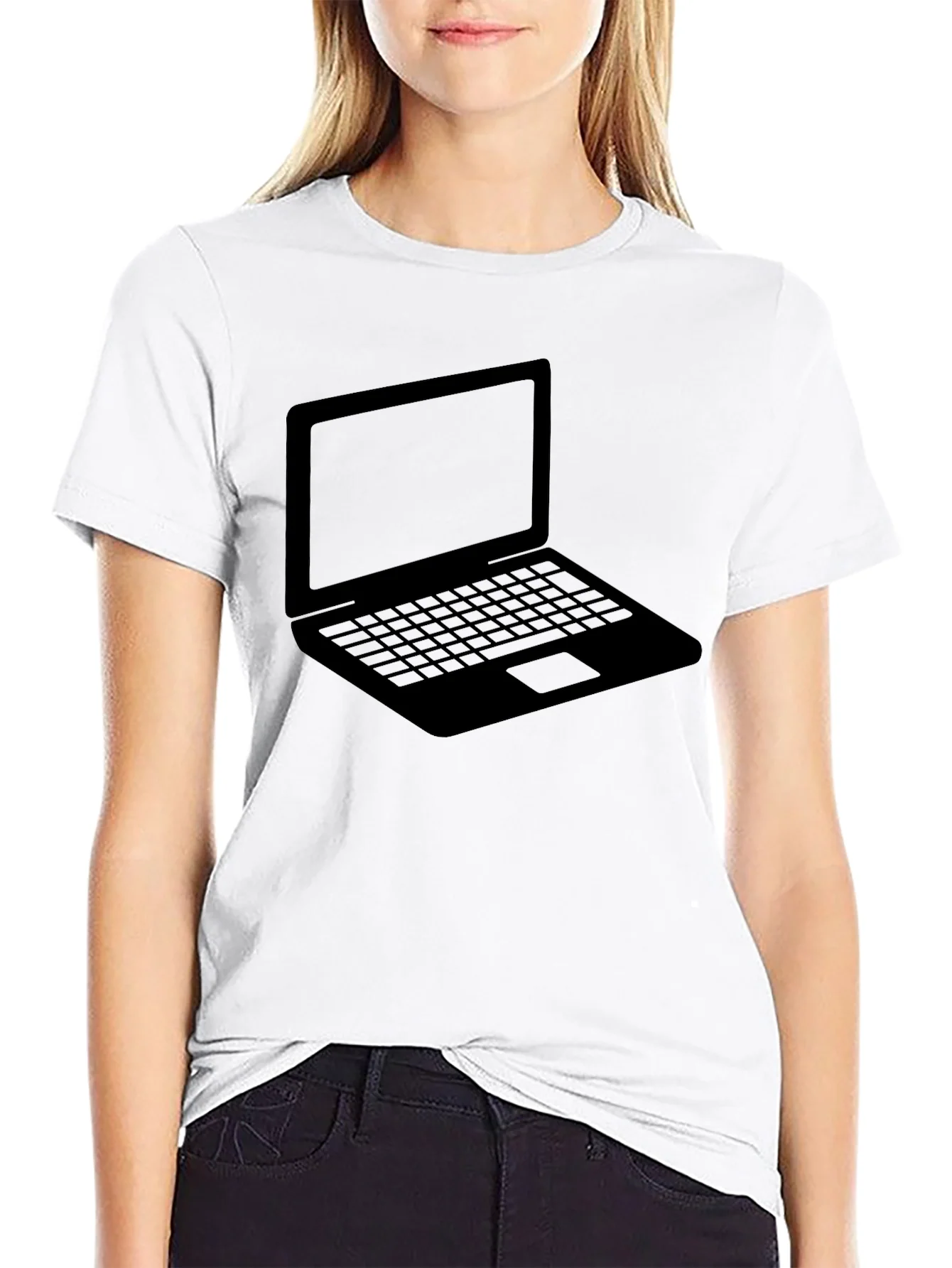 Rebbecca Laptop Graphic Tee - Black T-Shirt