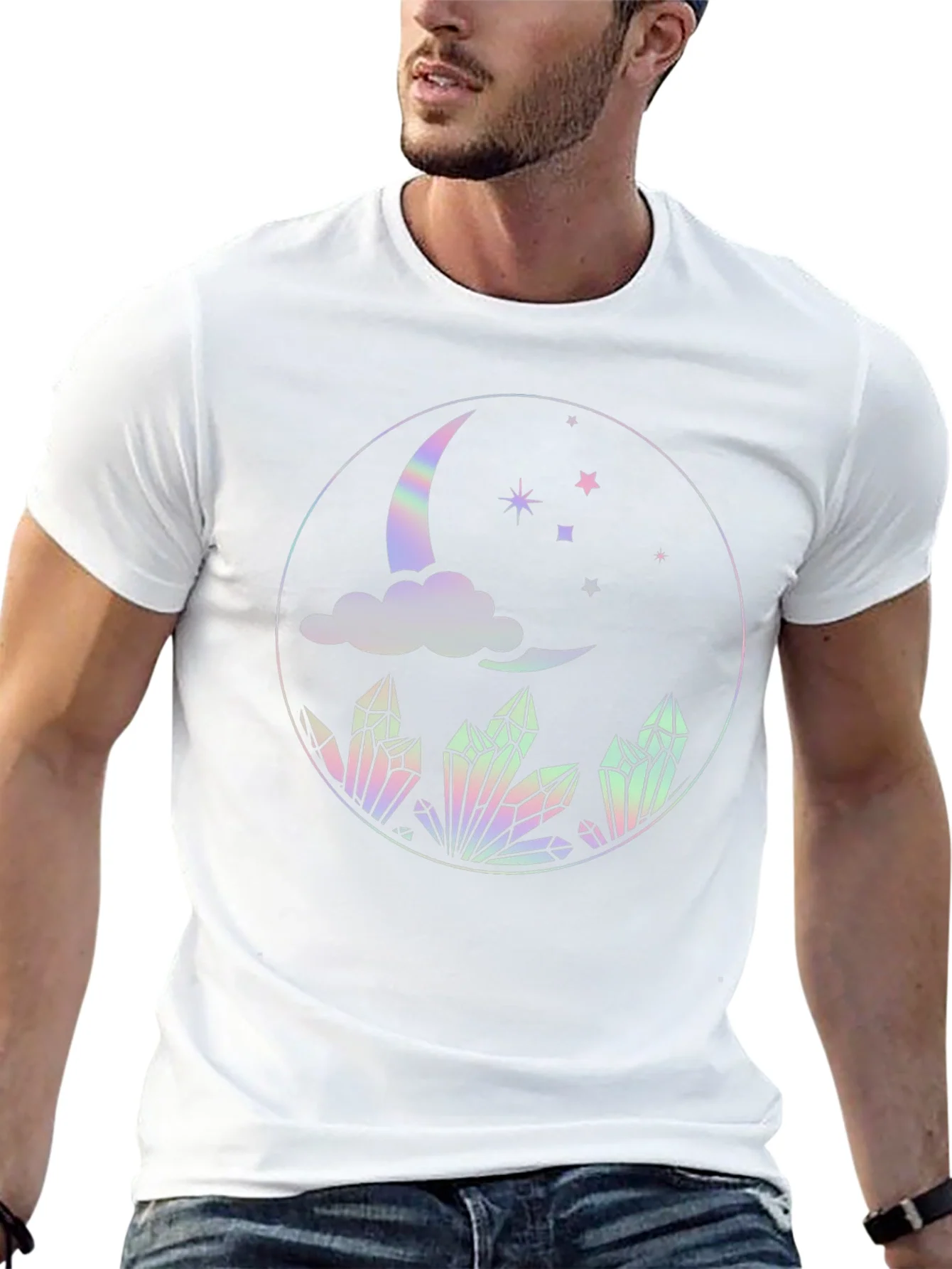 Rebbecca Mystical Moon Crystal T-Shirt - Black