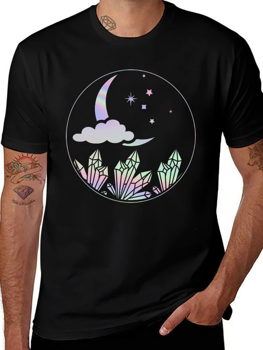 Rebbecca Mystical Moon Crystal T-Shirt - Black