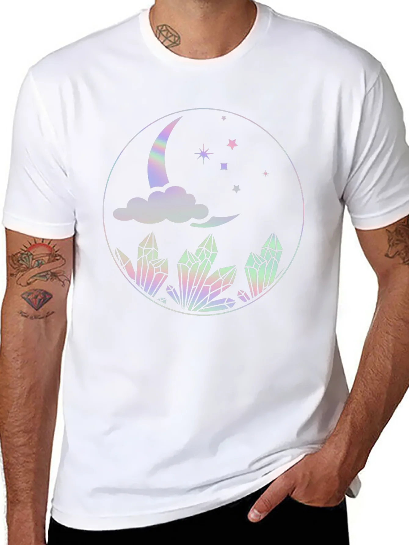 Rebbecca Mystical Moon Crystal T-Shirt - Black