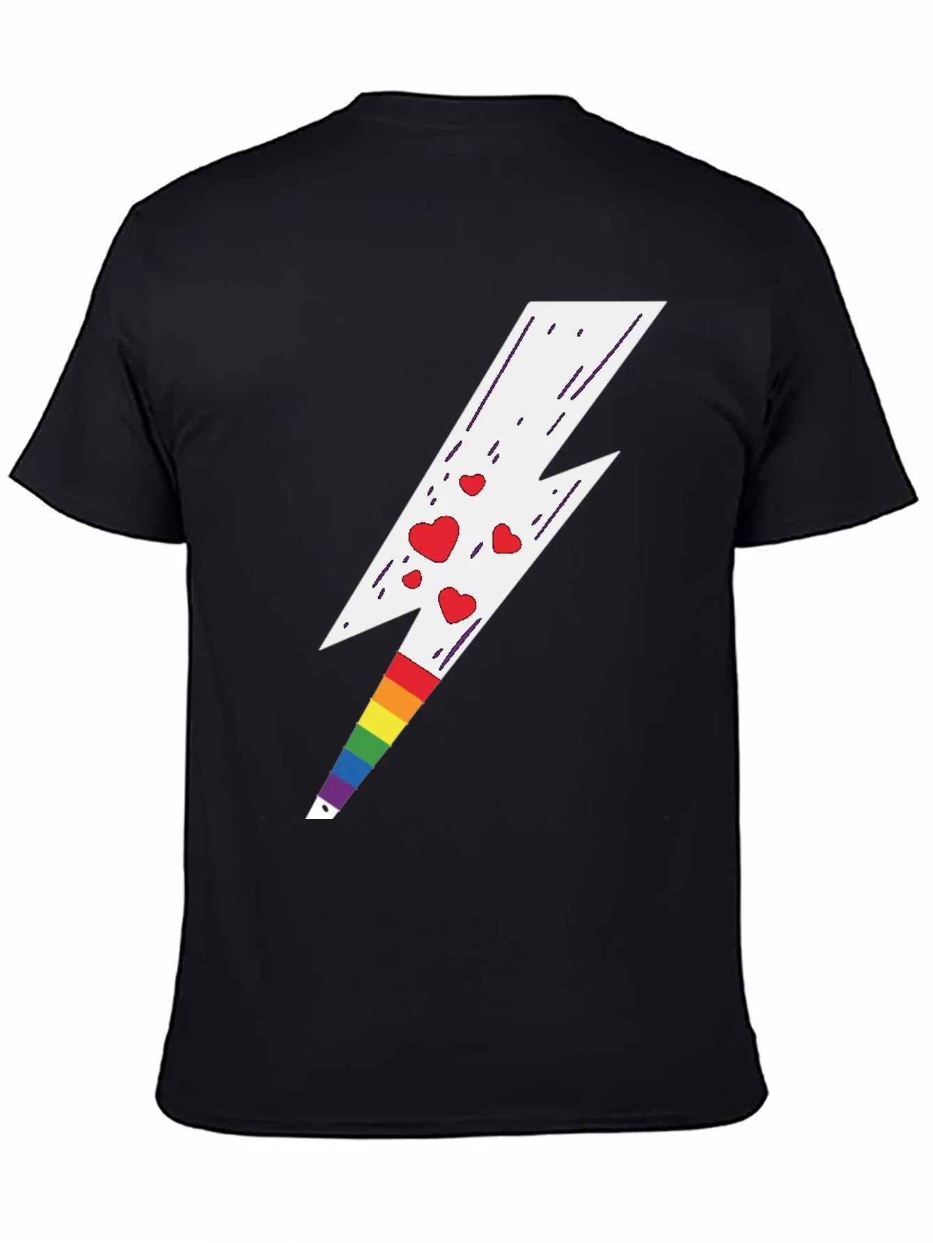 Rebbecca Rainbow Heart Lightning Bolt Tee