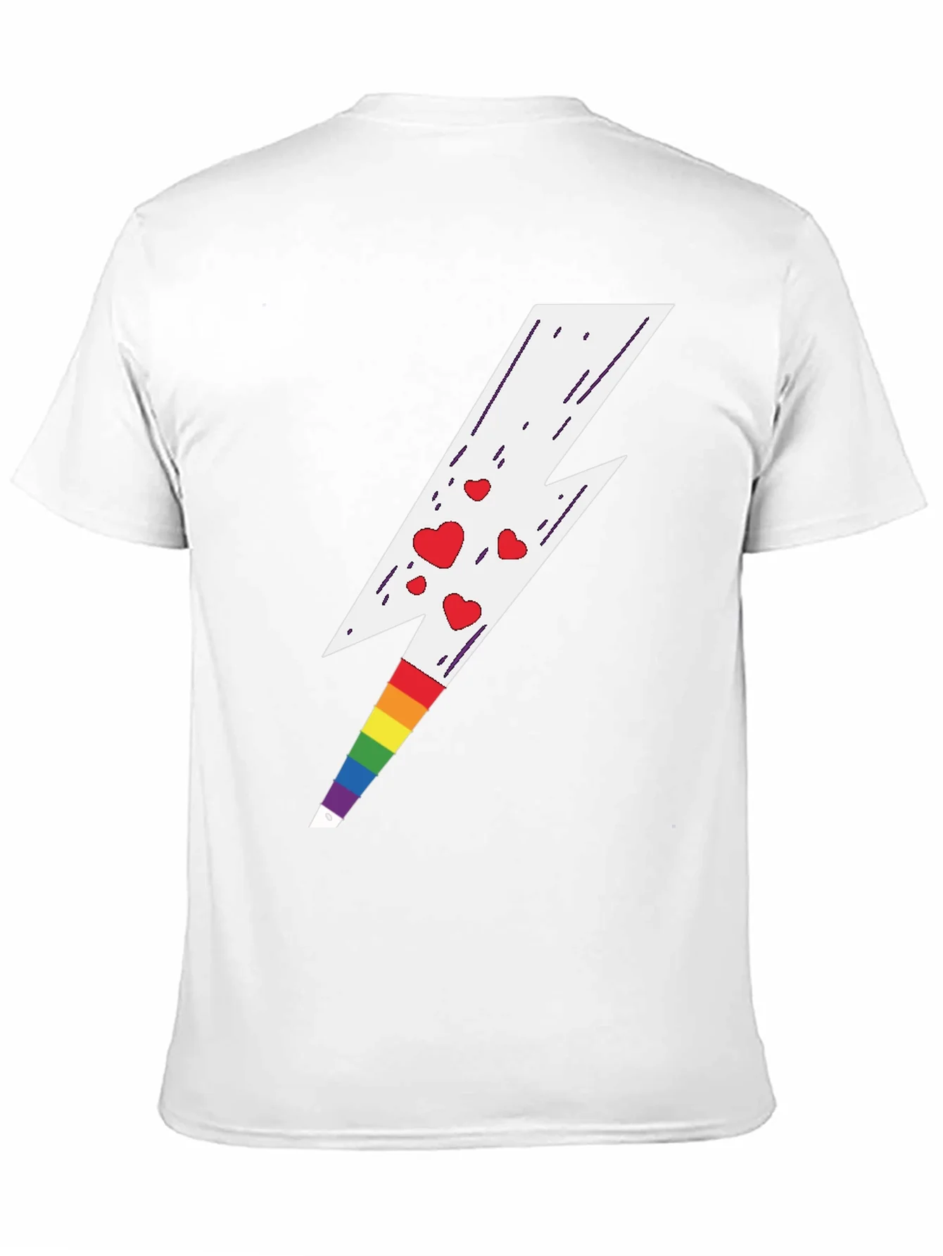Rebbecca Rainbow Heart Lightning Bolt Tee