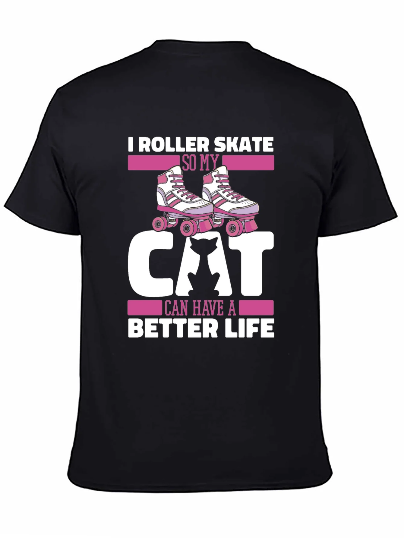 Camiseta Roller Skate para Amantes de los Gatos