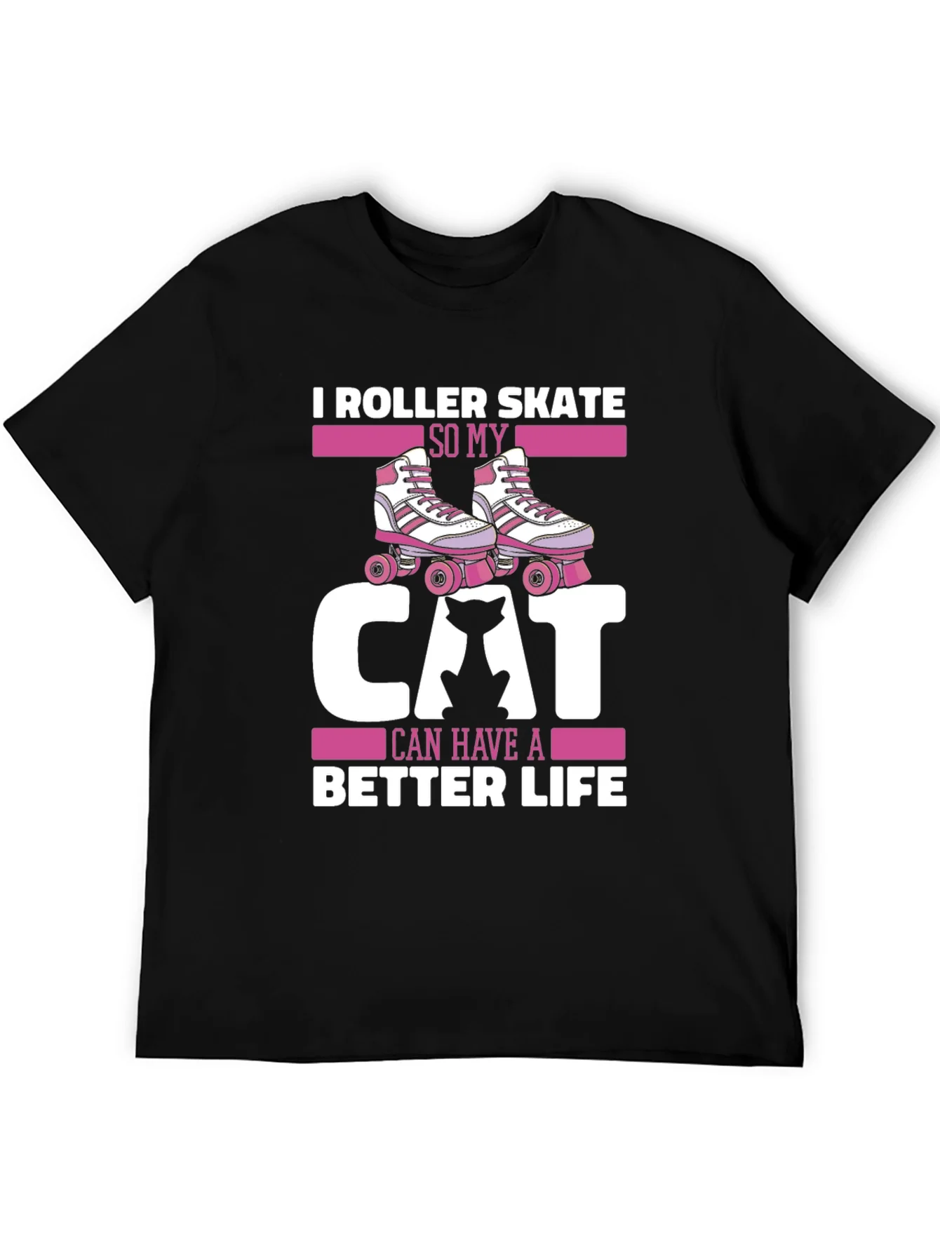 Camiseta Roller Skate para Amantes de los Gatos