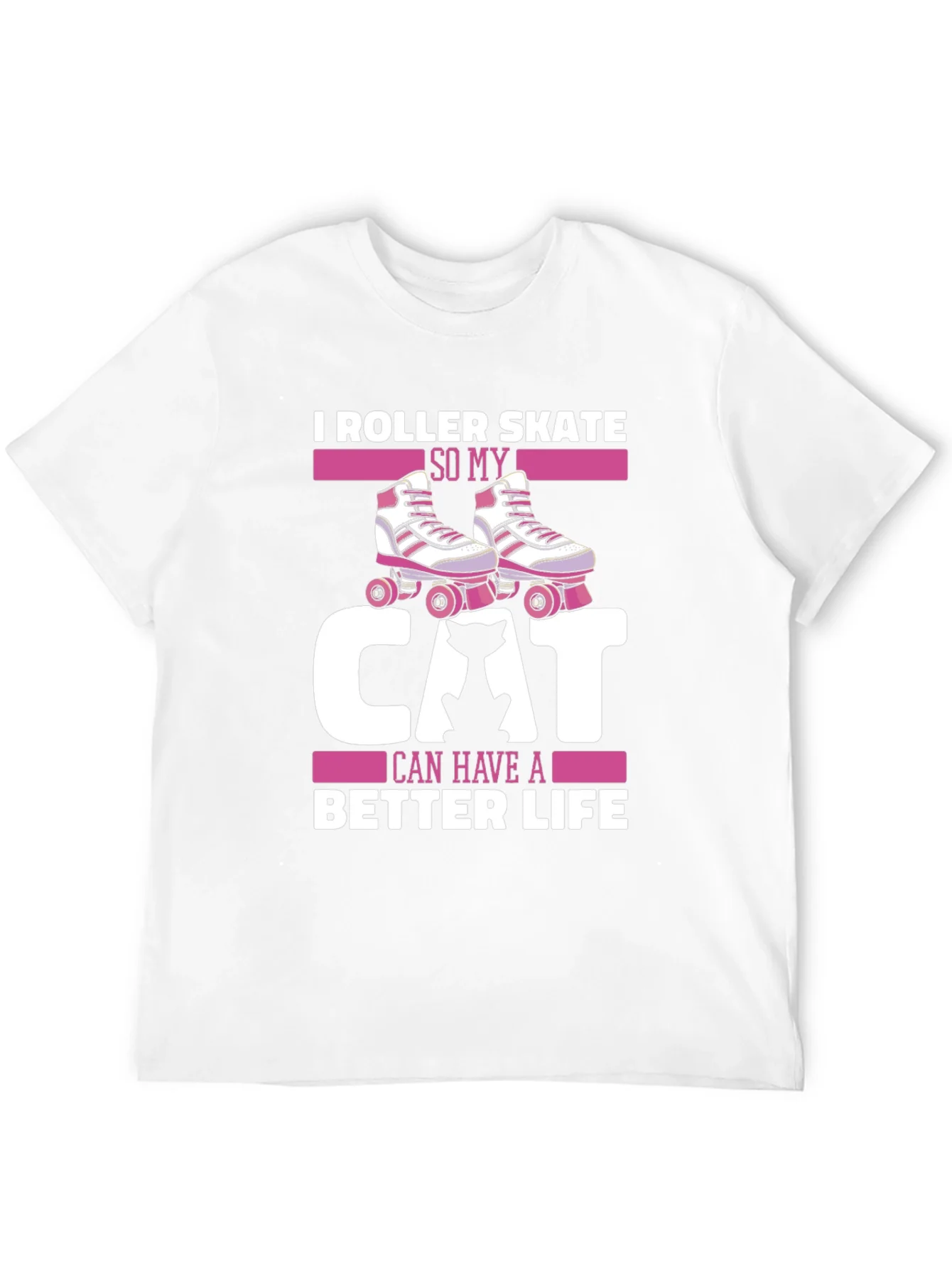 Camiseta Roller Skate para Amantes de los Gatos