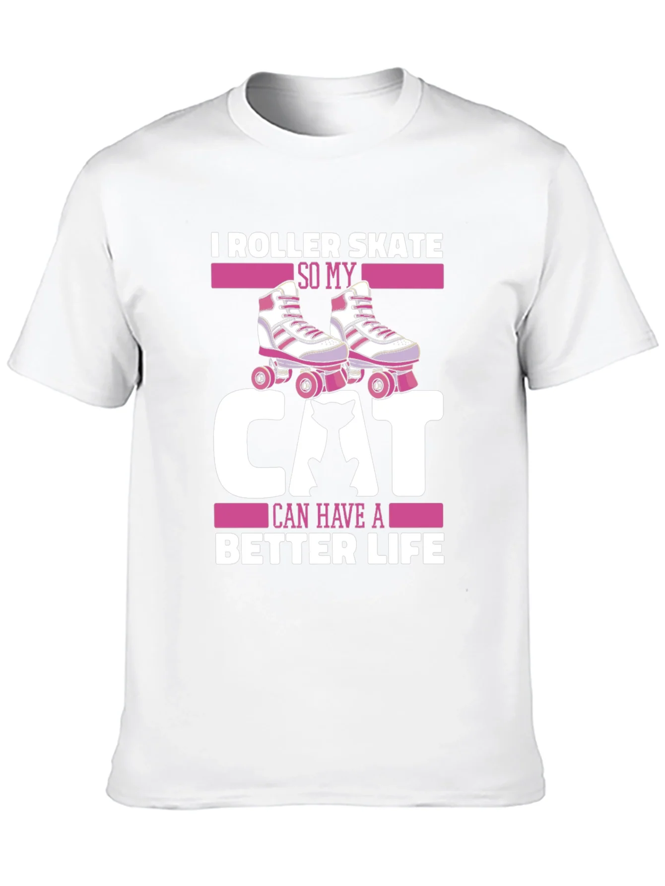 Camiseta Roller Skate para Amantes de los Gatos