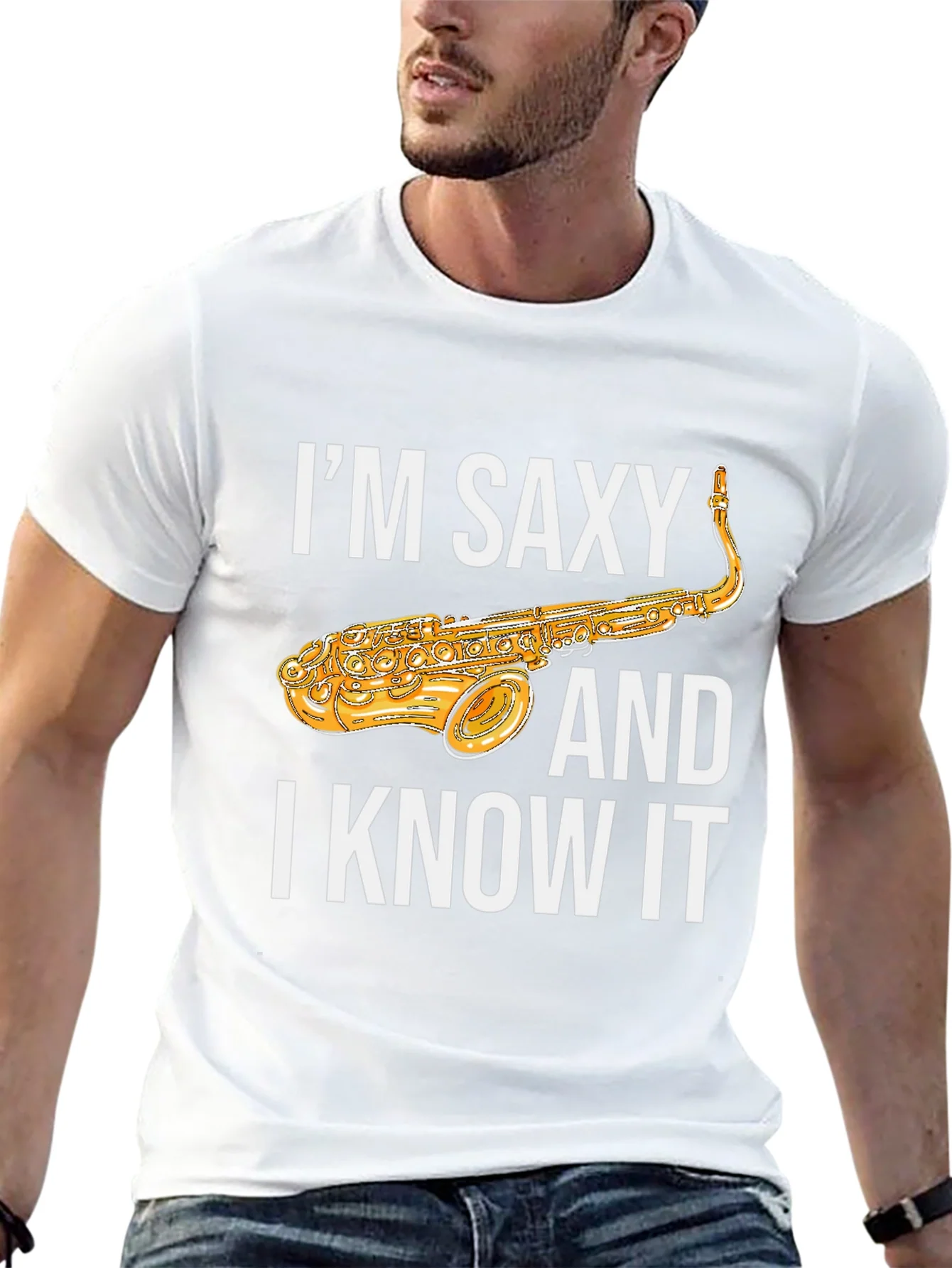 Rebbecca Im Saxy and I Know It Saxophone T-Shirt