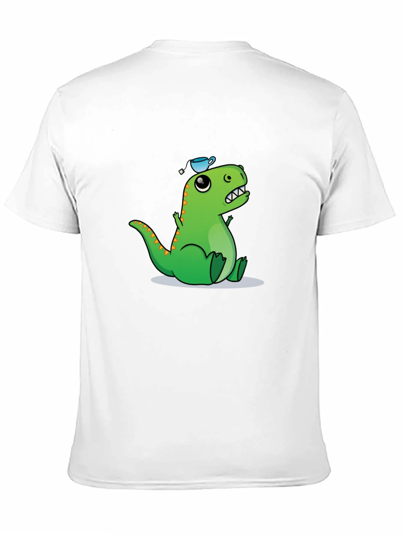 Camiseta Negra con Dinosaurio y Taza