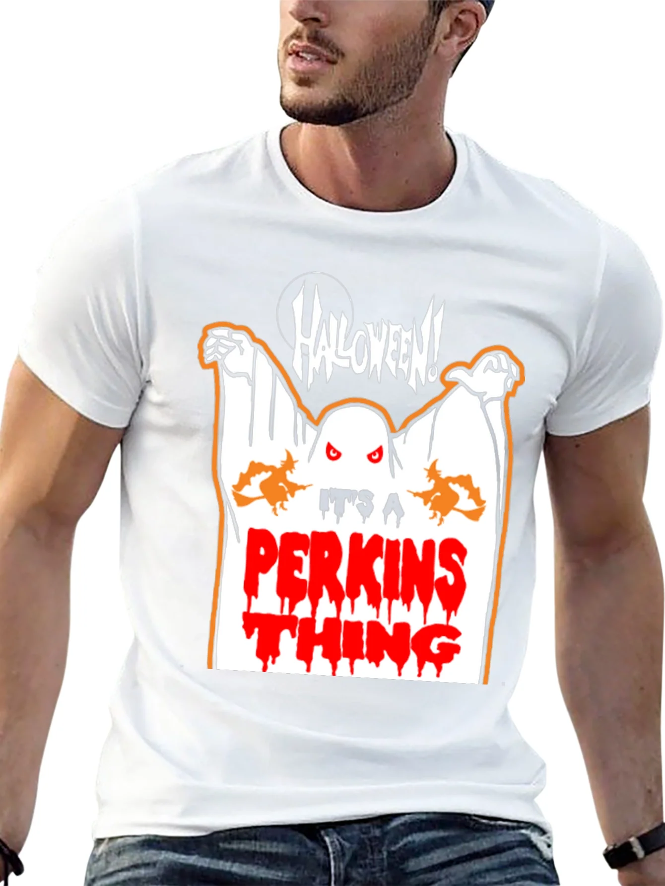 Camiseta Halloween Perkins Thing para Hombre - Dise?o Fantasma