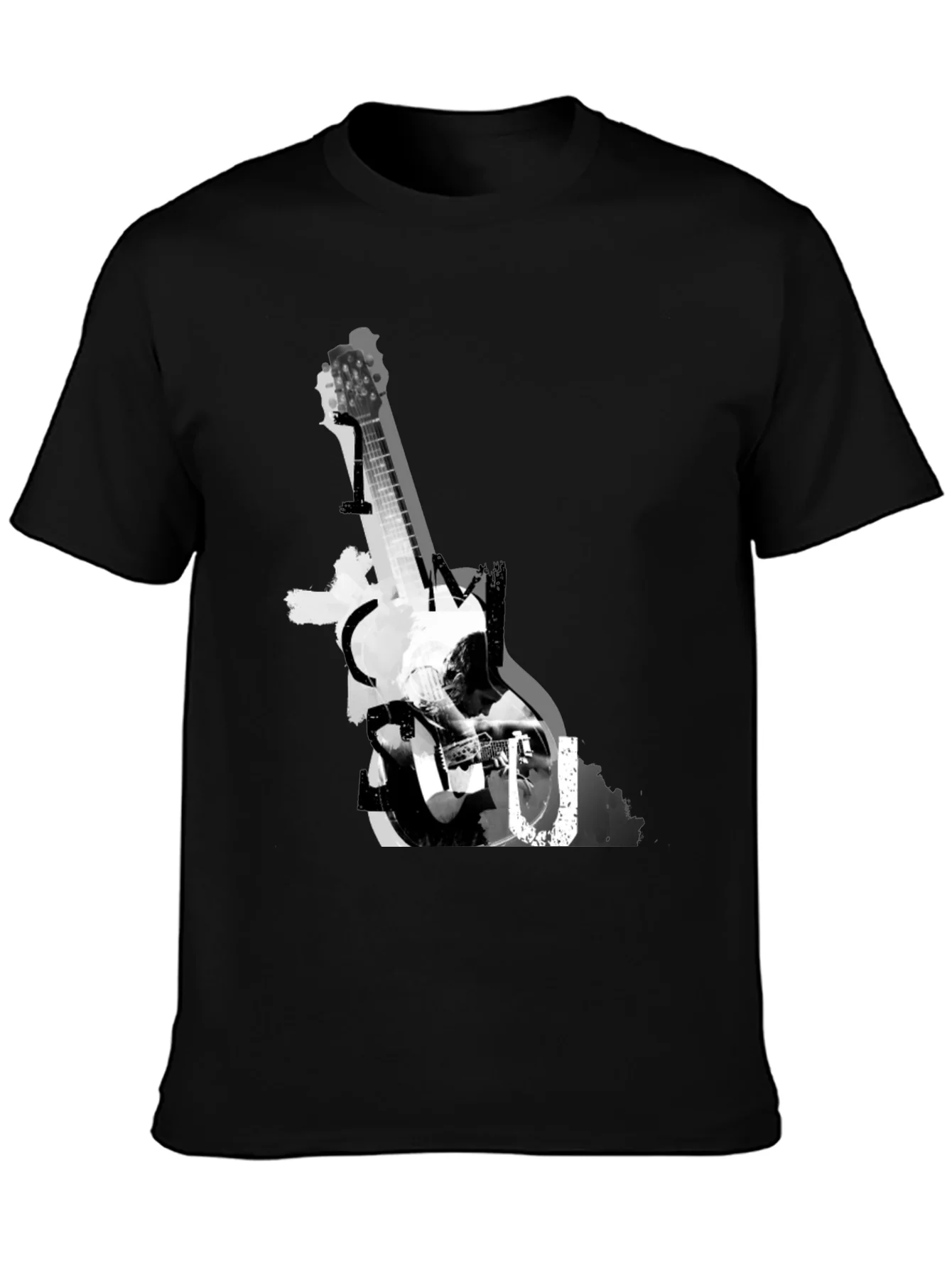 Rebbecca Guitar Graphic Print Tee - Black