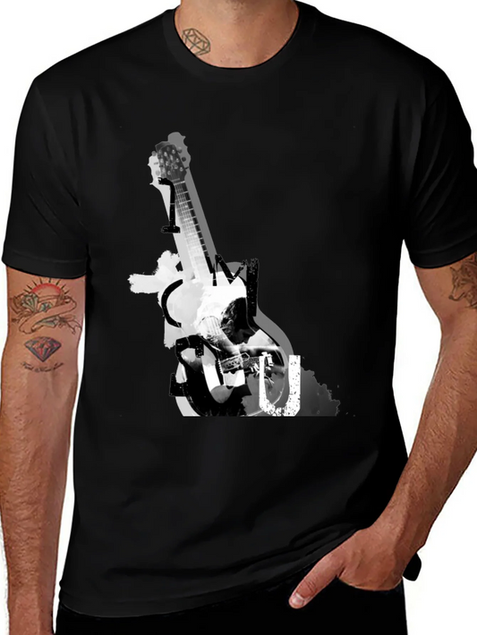 Rebbecca Guitar Graphic Print Tee - Black