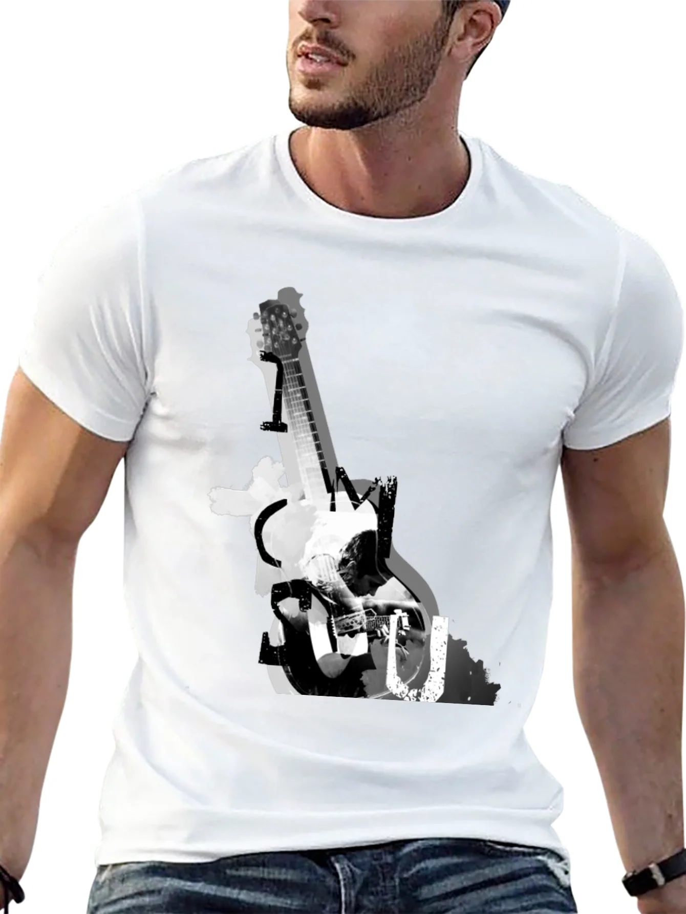 Rebbecca Guitar Graphic Print Tee - Black