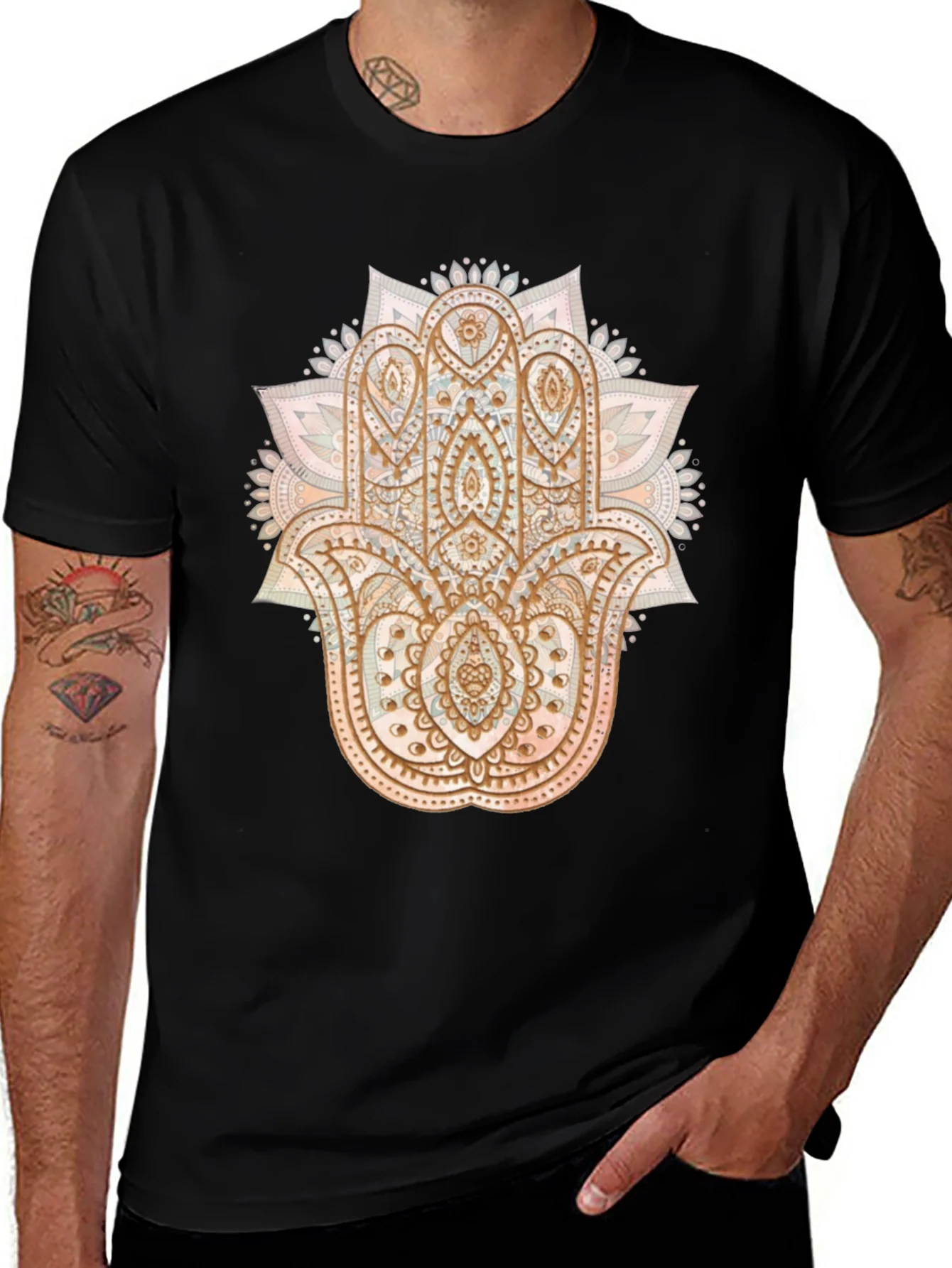 Rebbecca Hamsa Hand Graphic Tee - Boho Style