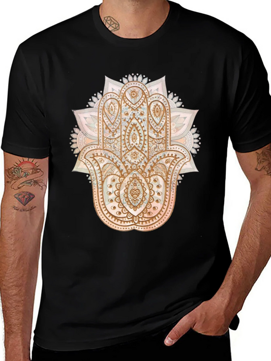 Rebbecca Hamsa Hand Graphic Tee - Boho Style
