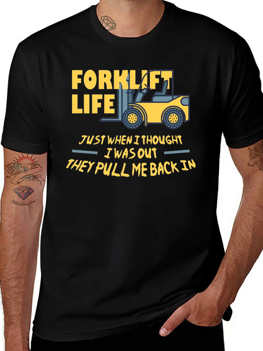 Camiseta Negra: Forklift Life - Para Amantes de la Log¨ªstica