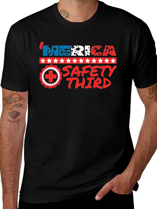 Camiseta M¨¦rica Safety Third - Dise?o Patri¨®tico