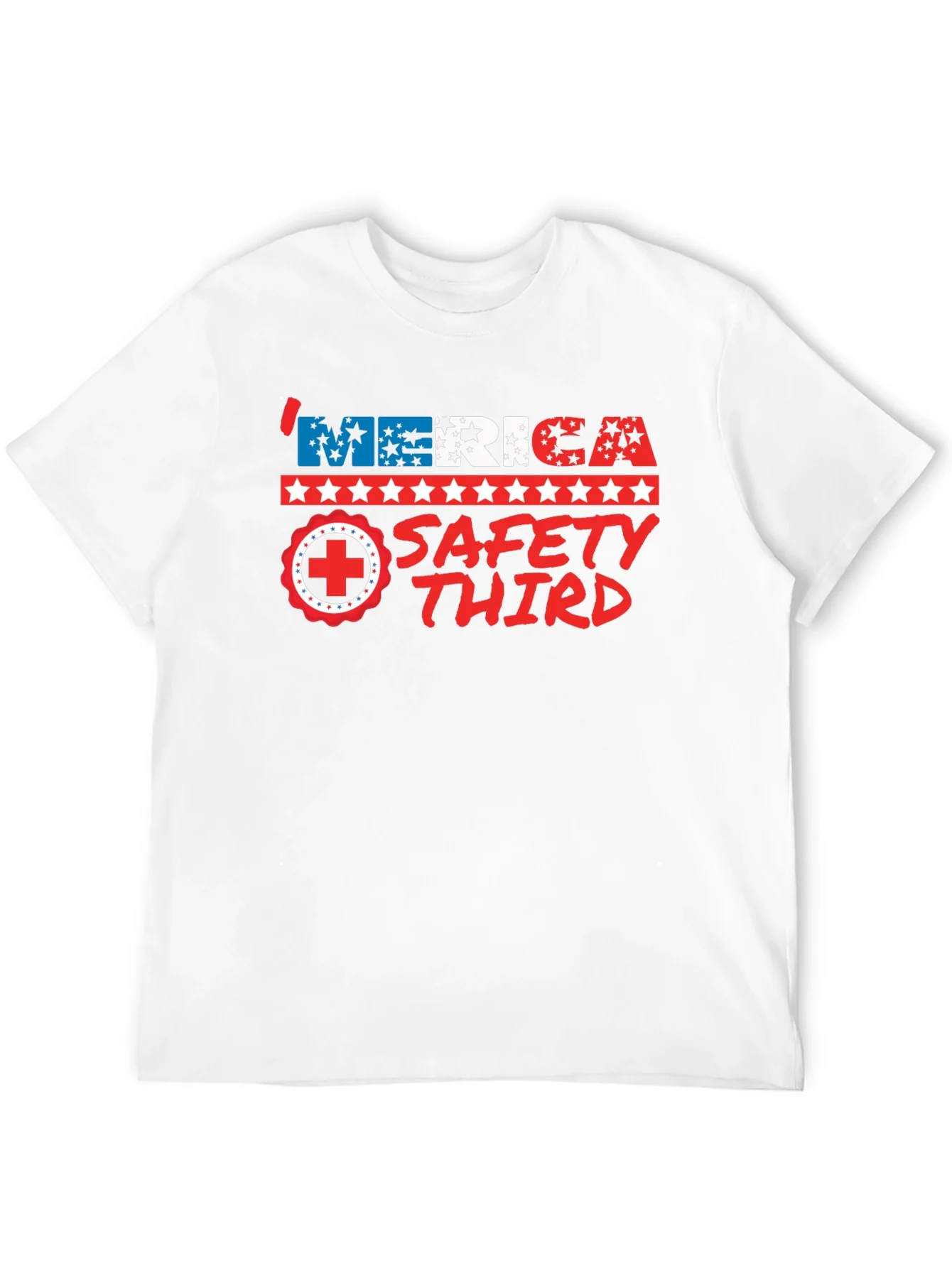Camiseta M¨¦rica Safety Third - Dise?o Patri¨®tico
