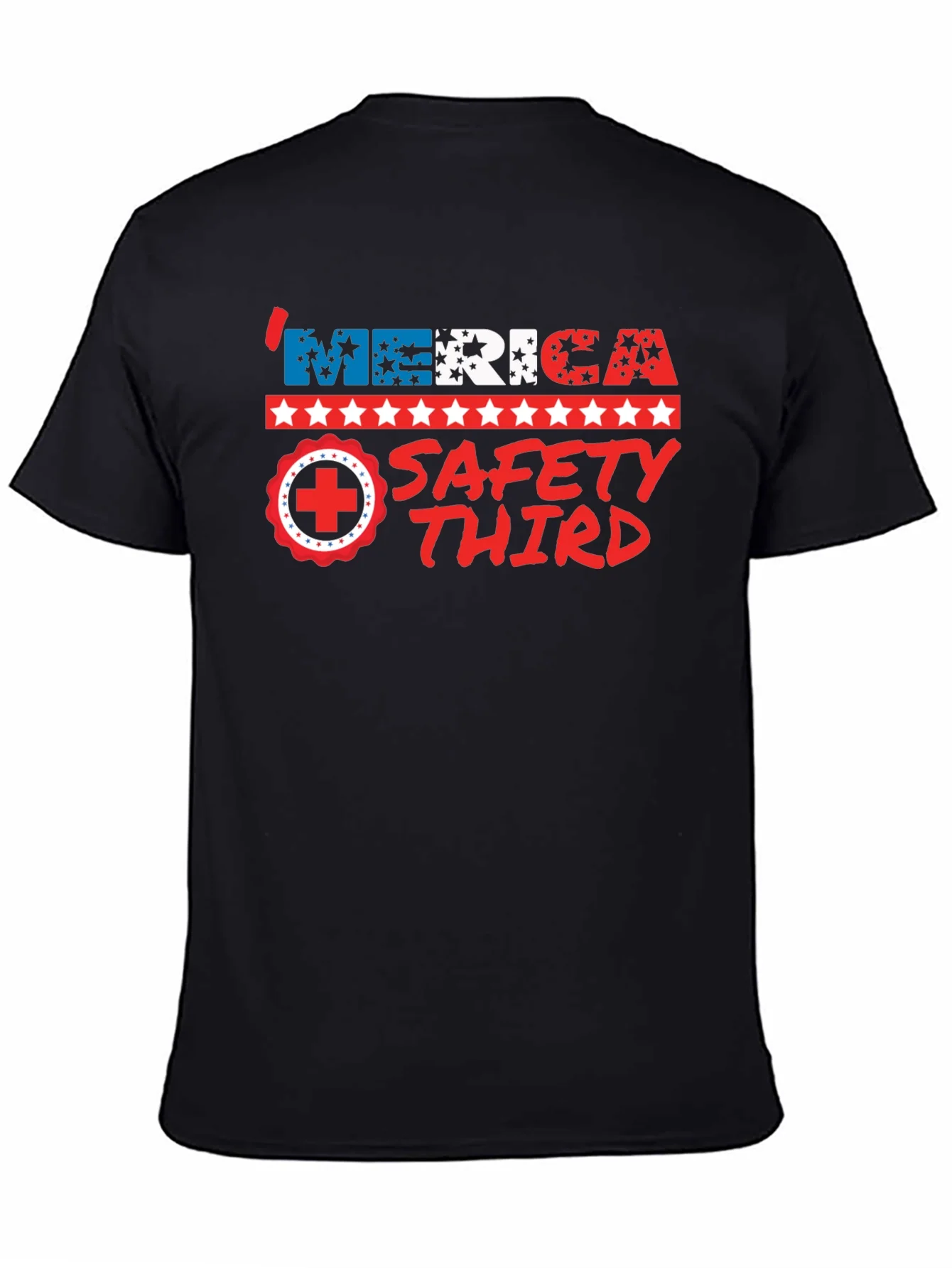 Camiseta M¨¦rica Safety Third - Dise?o Patri¨®tico