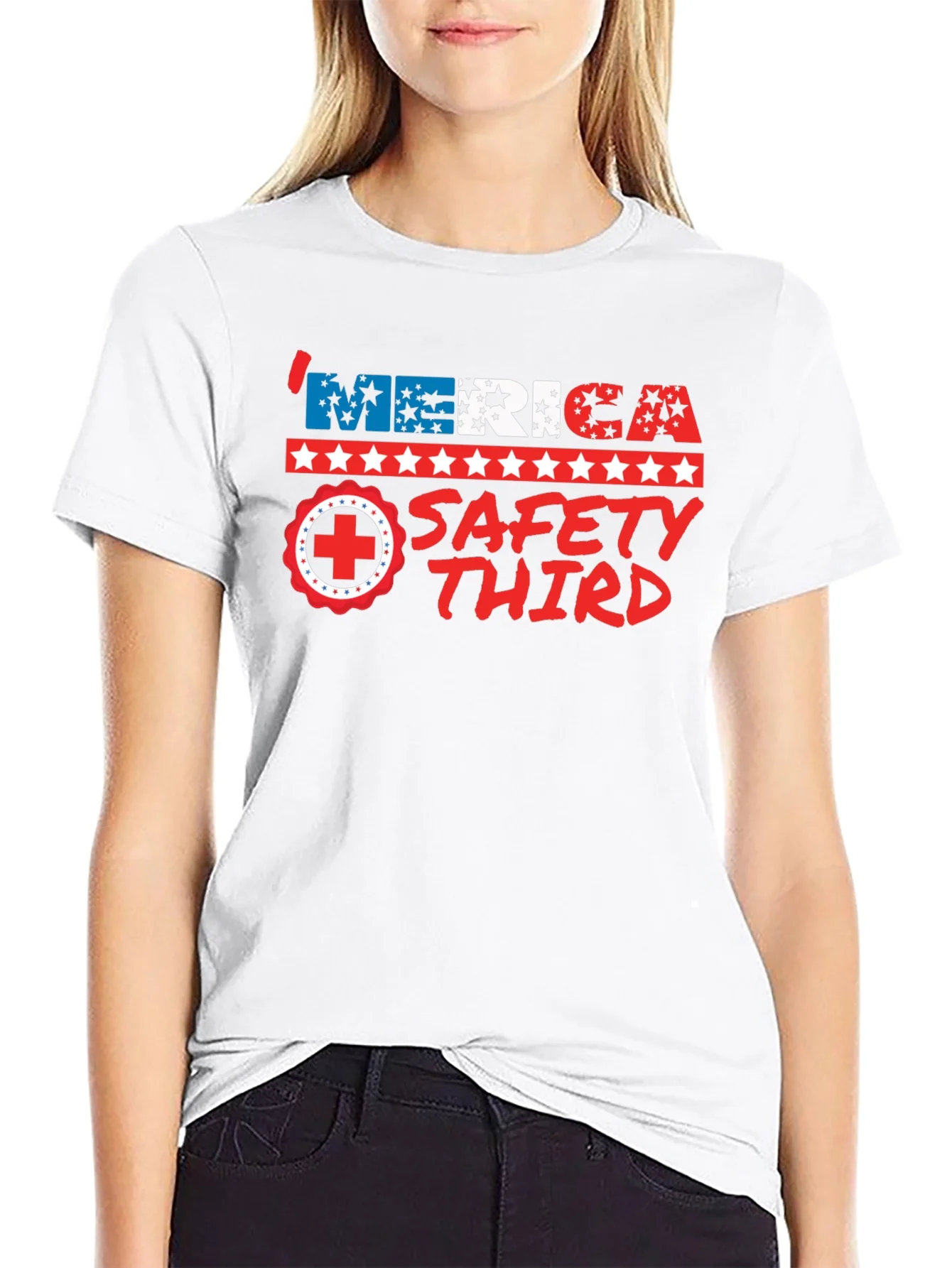 Camiseta M¨¦rica Safety Third - Dise?o Patri¨®tico