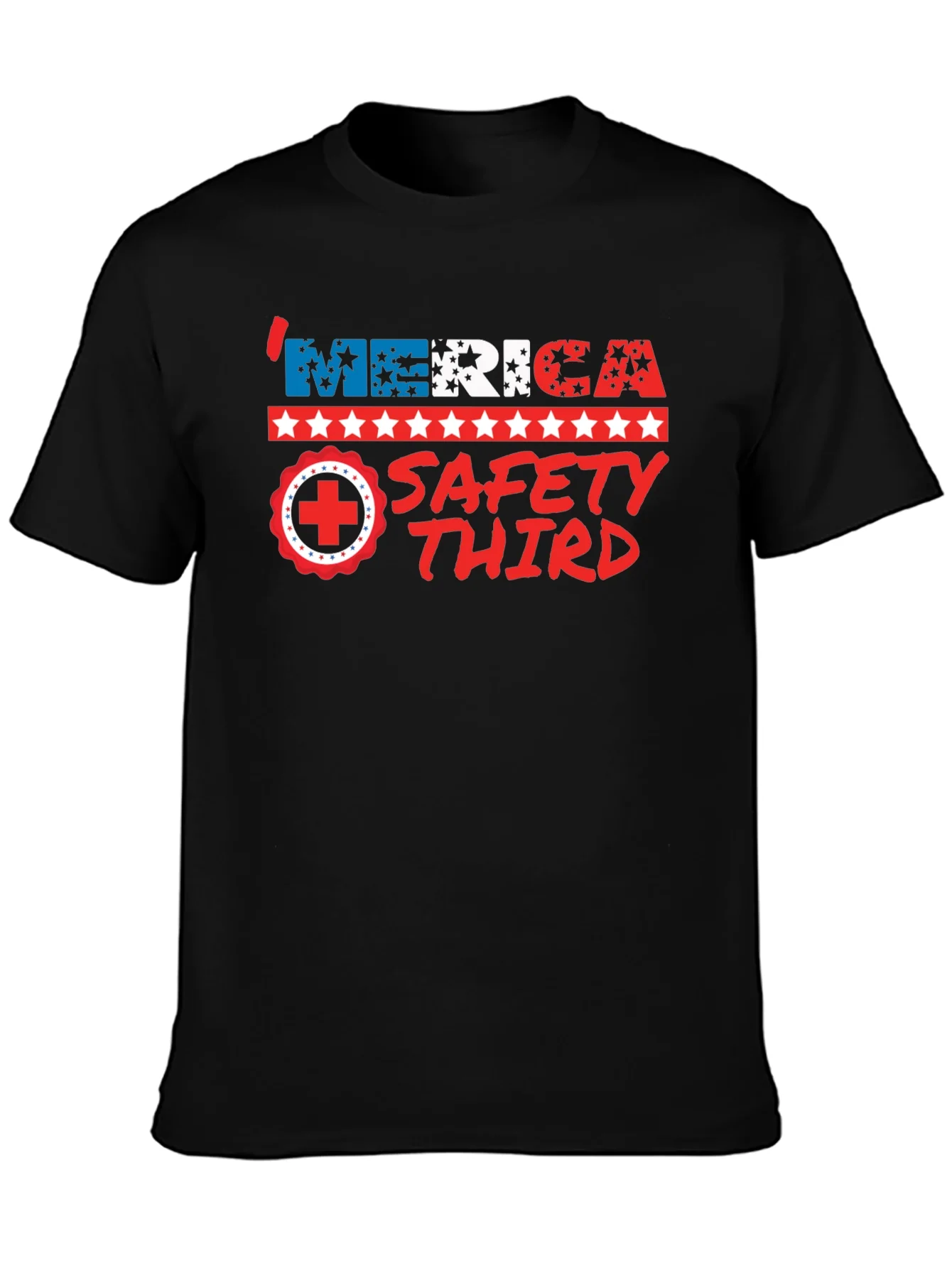 Camiseta M¨¦rica Safety Third - Dise?o Patri¨®tico