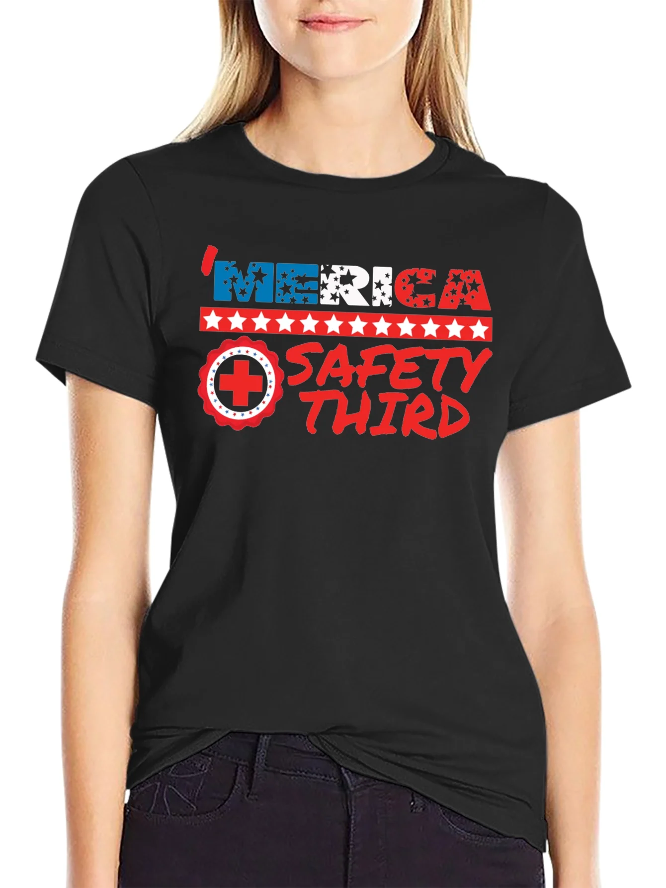 Camiseta M¨¦rica Safety Third - Dise?o Patri¨®tico