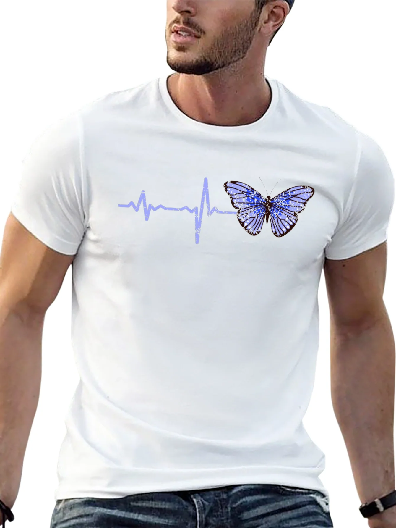 Rebbecca Heartbeat Butterfly Graphic Tee - Black T-Shirt